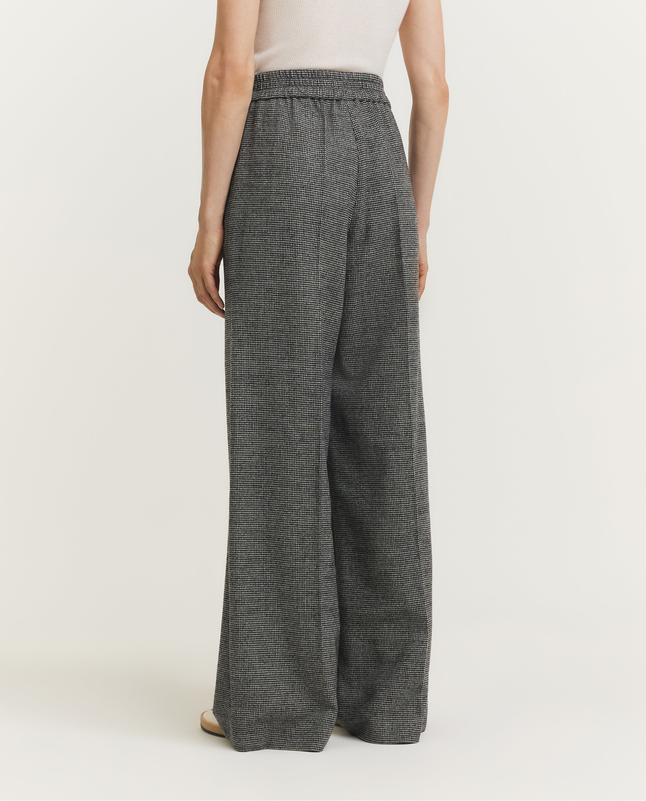 Wide Leg Wool Trousers