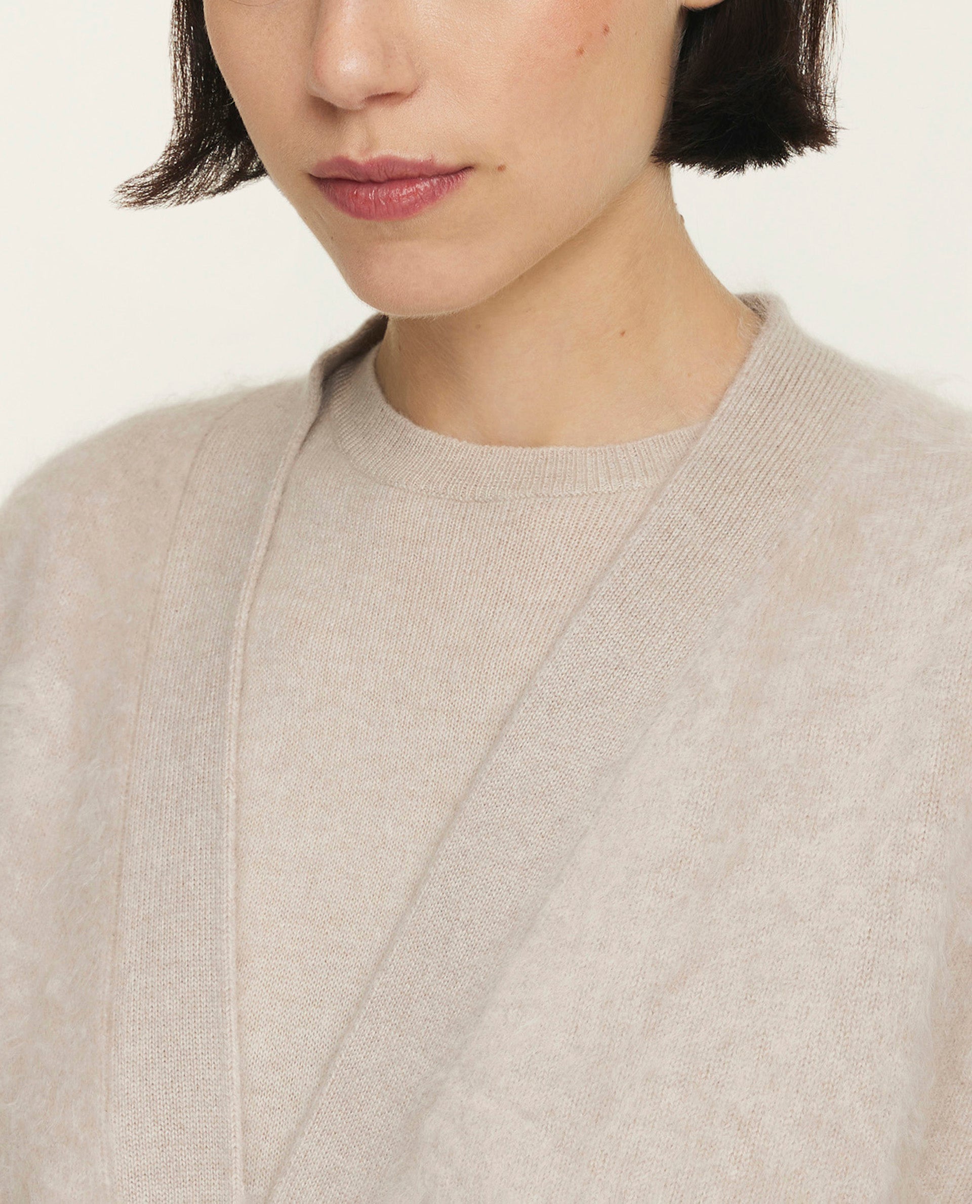 Cashmere Amina vest - Lichtgrijs