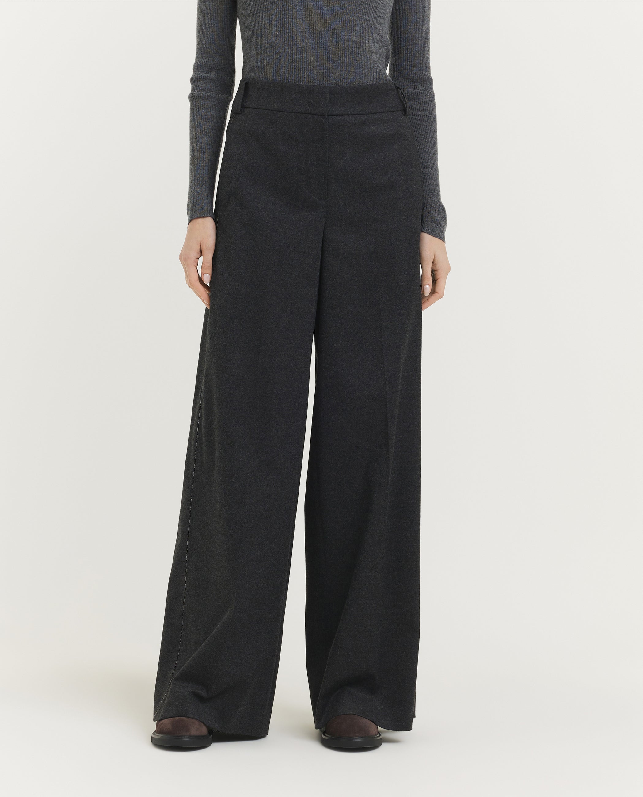Wide Flared Trousers