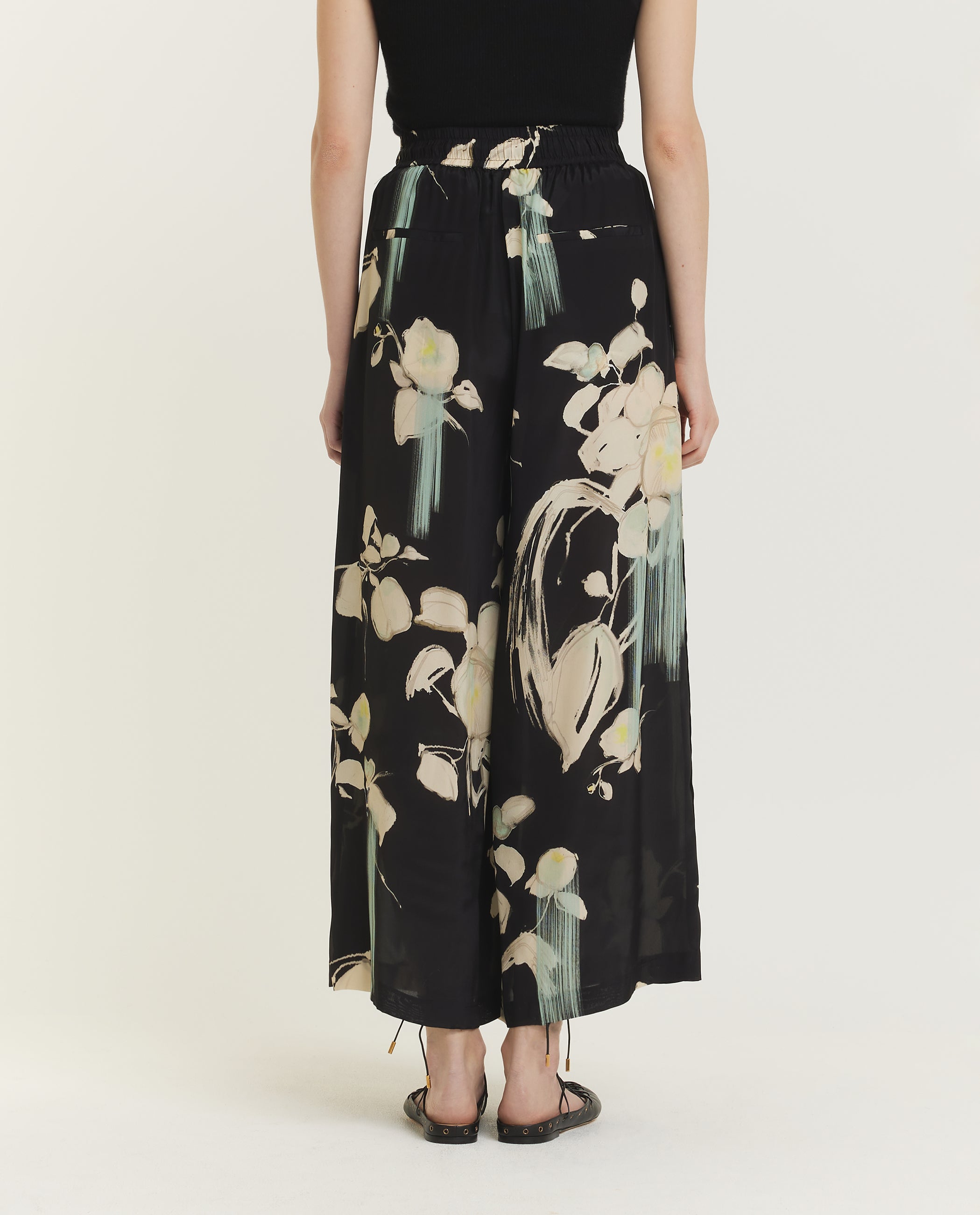Wide Floral Trousers