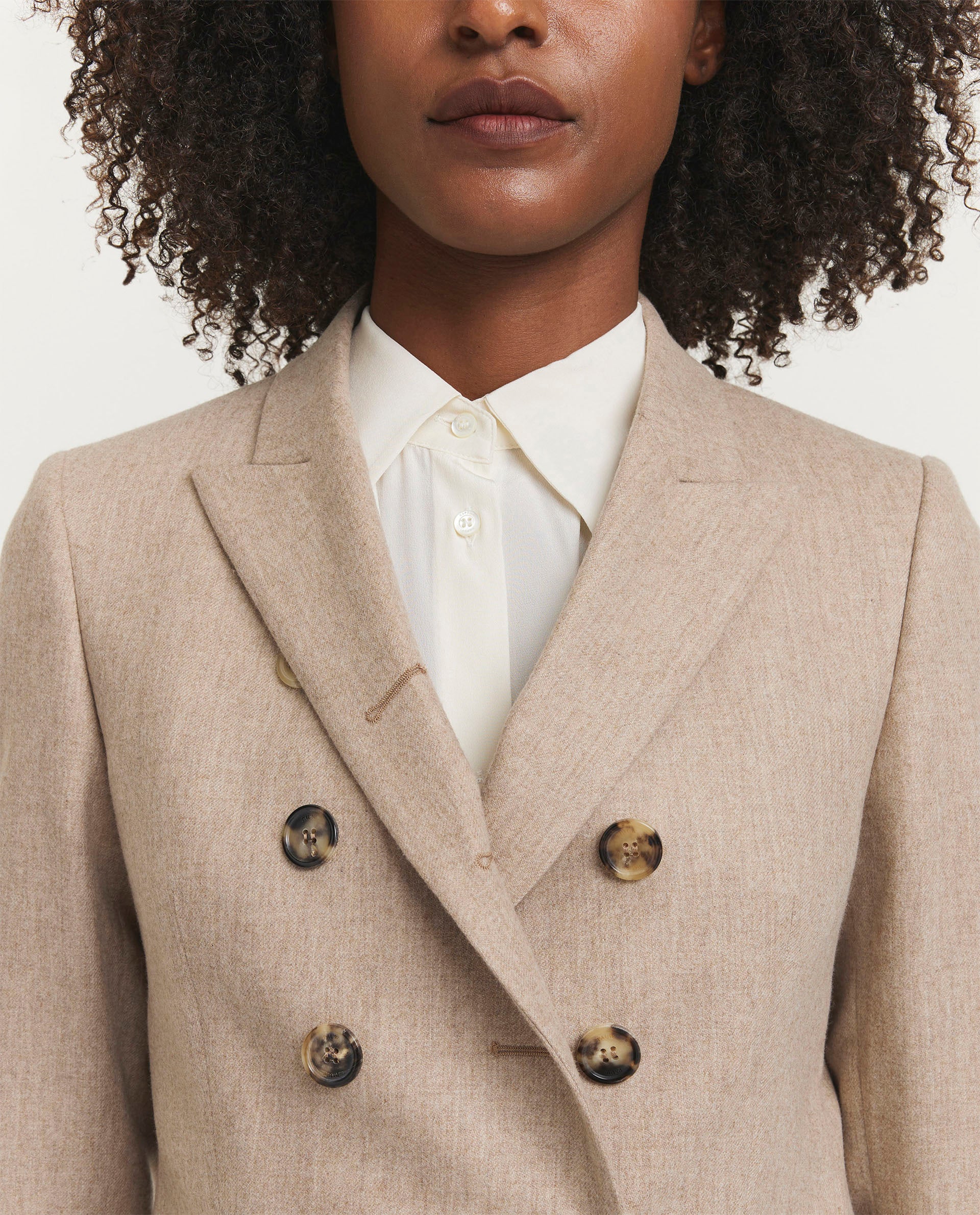 Wollen blazer in krijtstreep