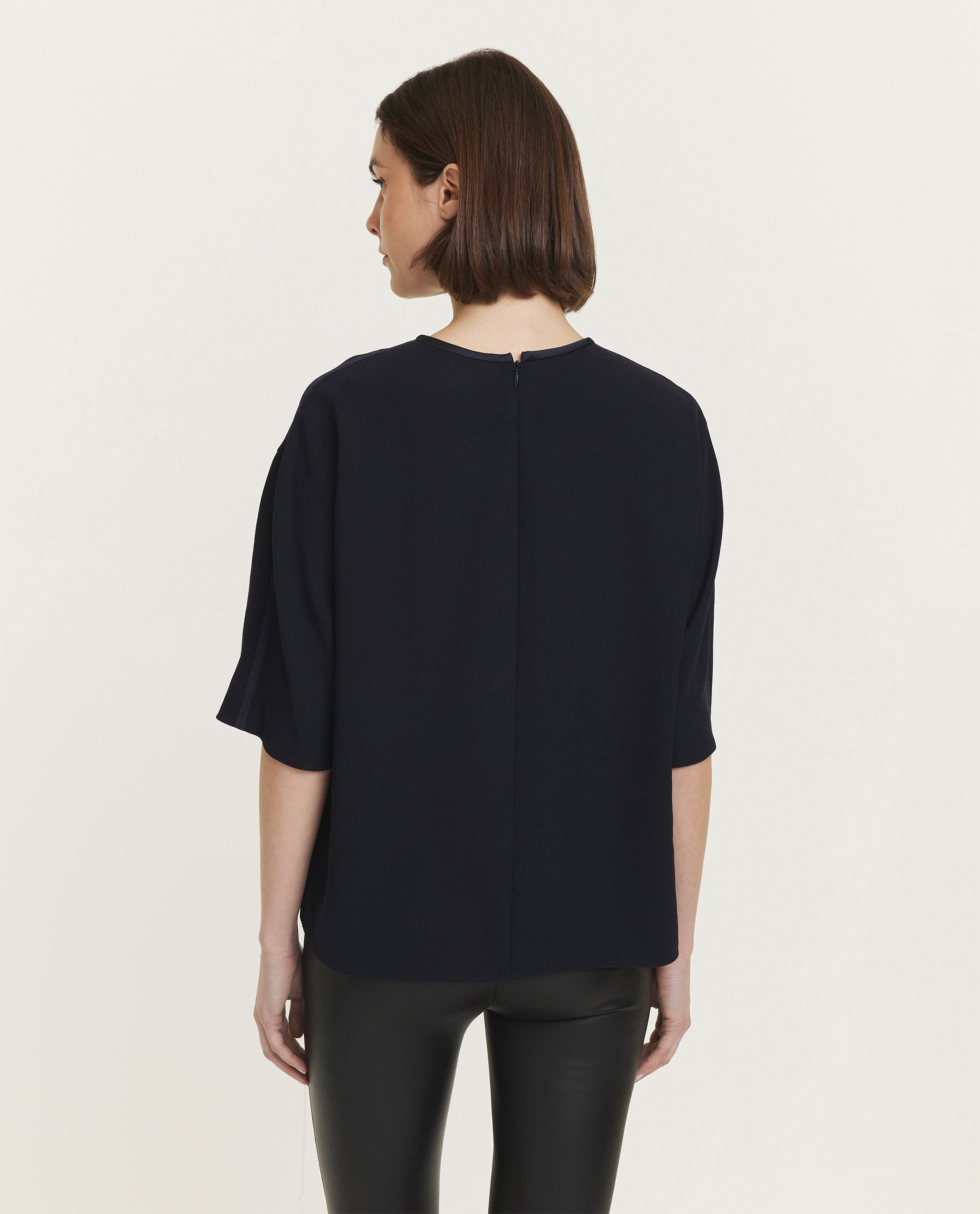 Soepelvallende top - Blauw