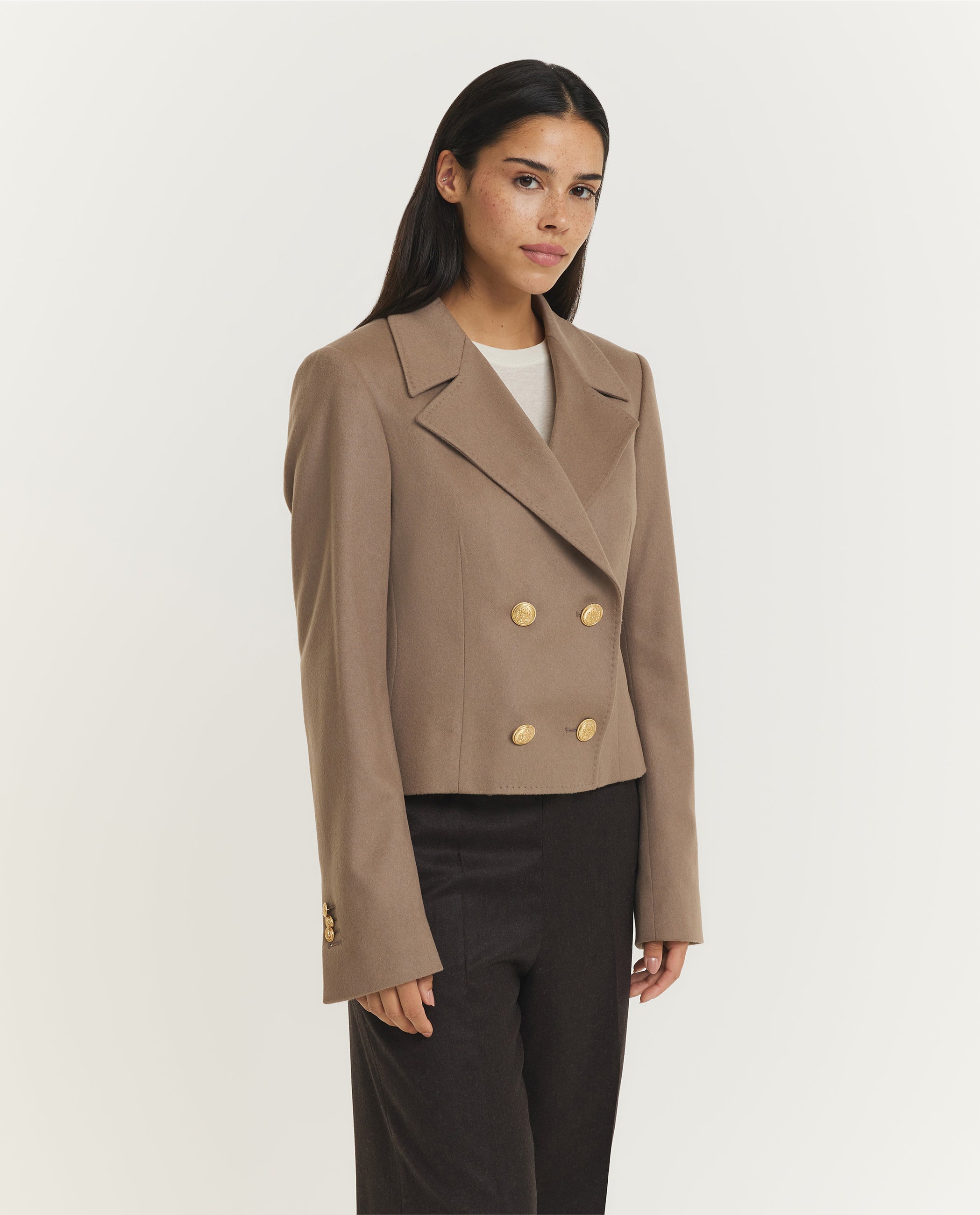 Short Wool Cashmere DB Blazer