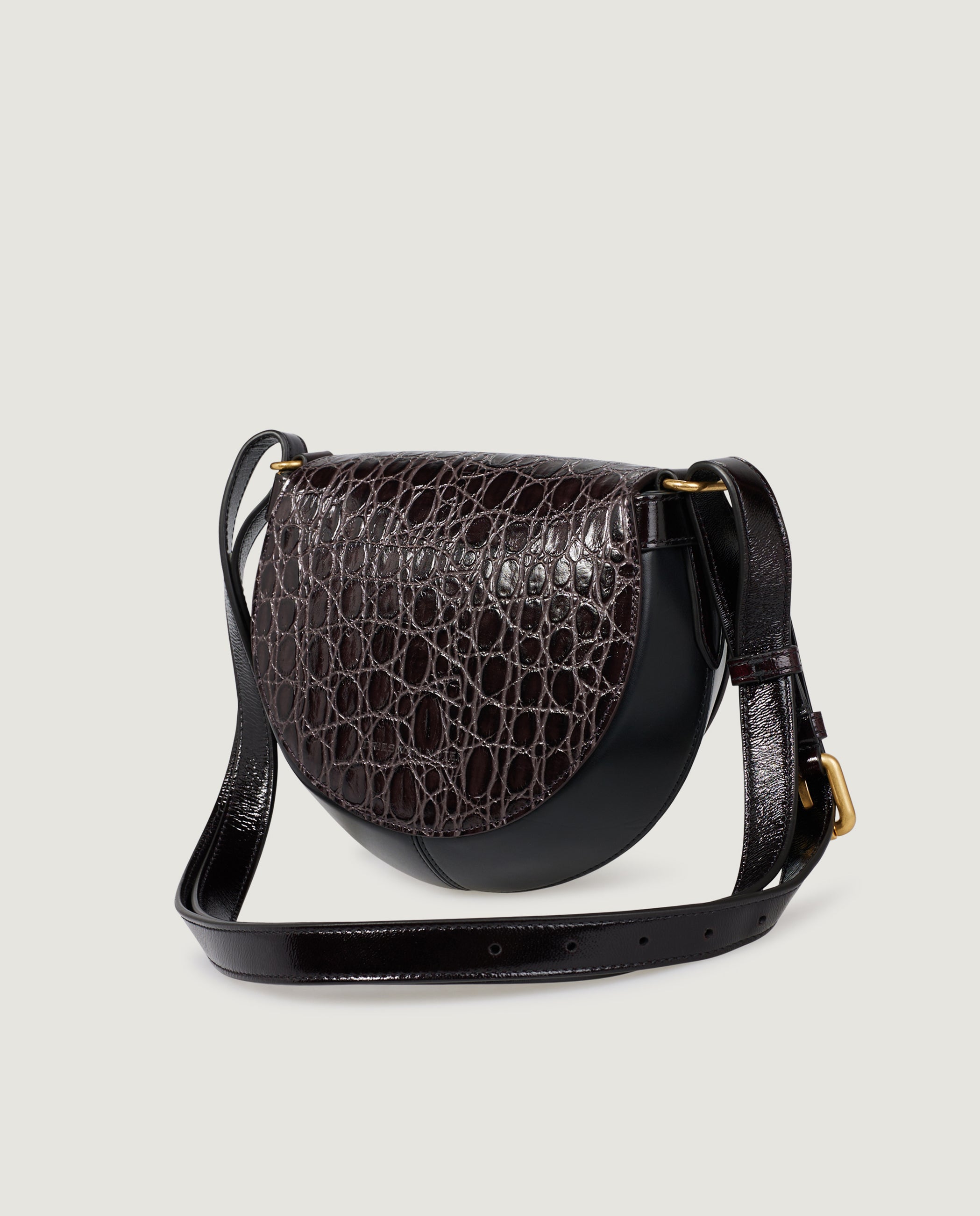 Leather Arc Saddle Bag