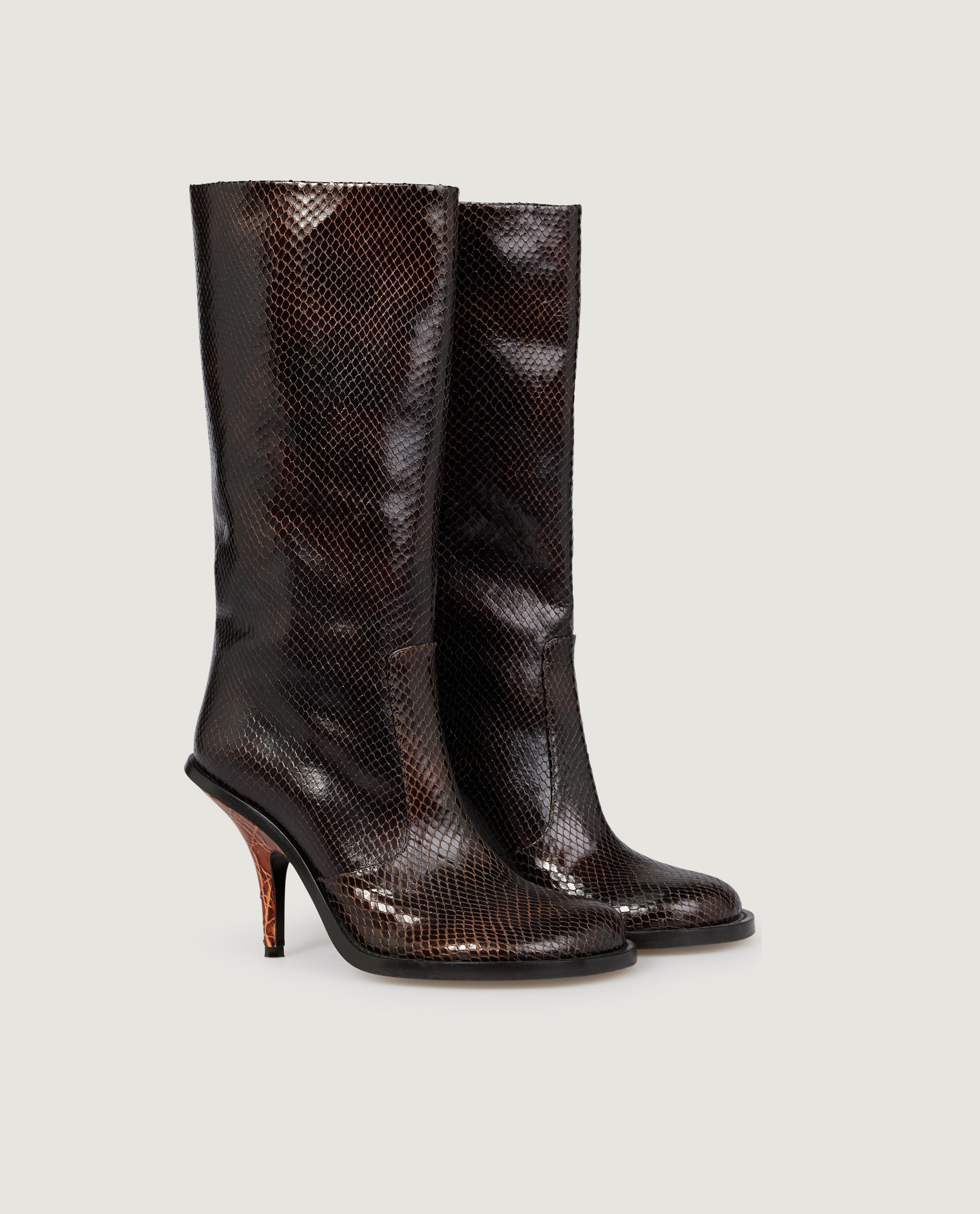 Leather Stiletto Boots