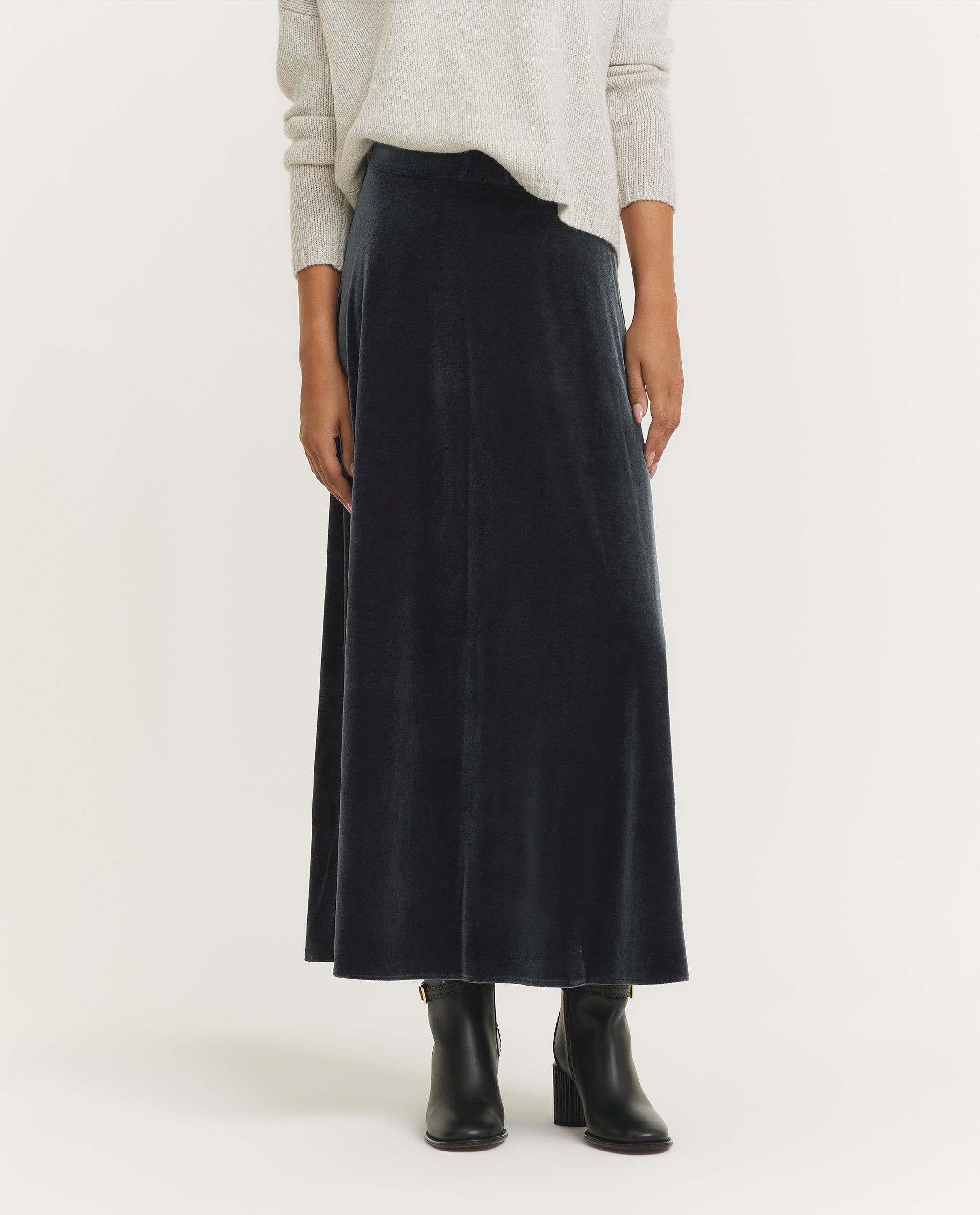 Velvet Maxi Skirt