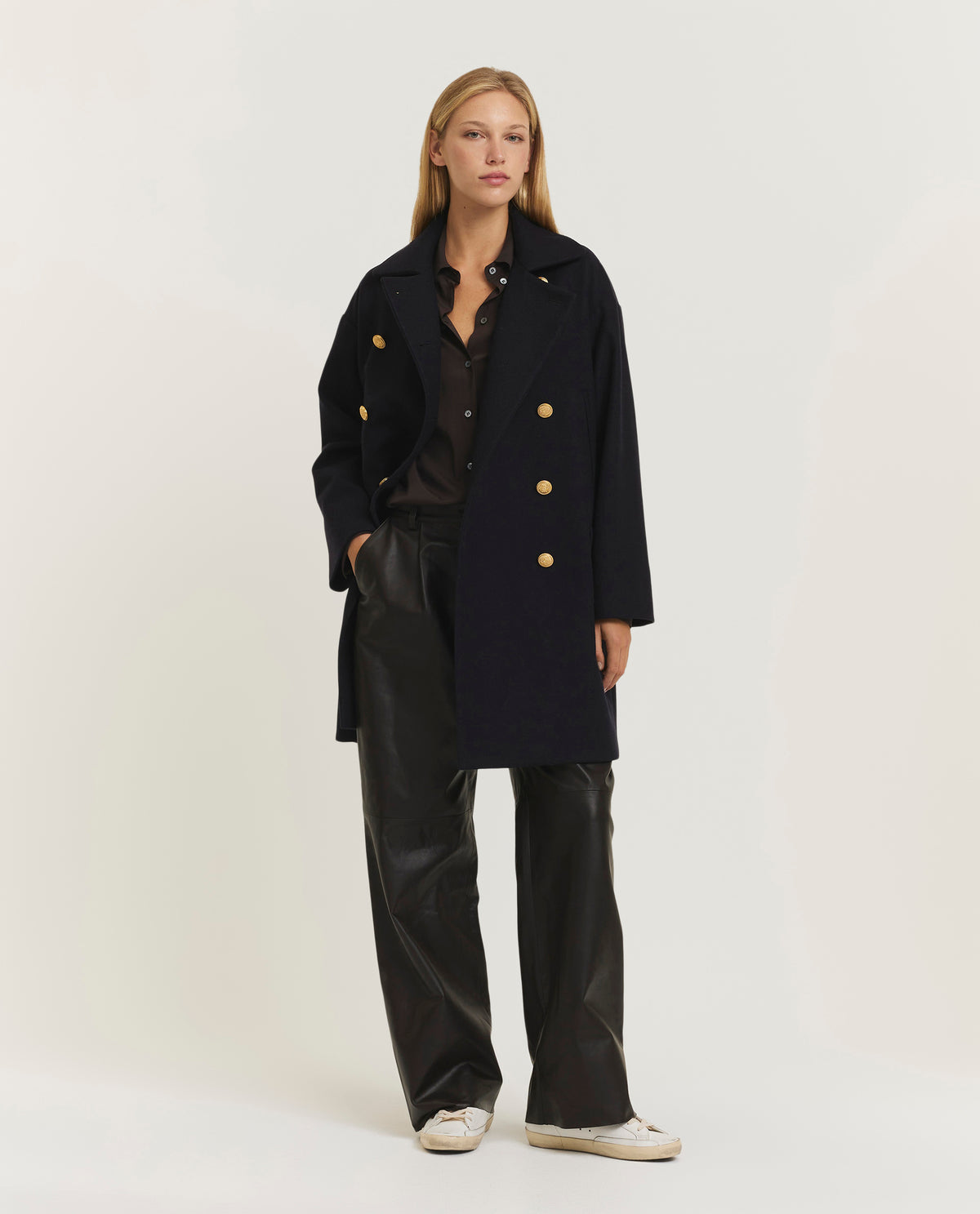 Double breasted Cabanne - Donkerblauw