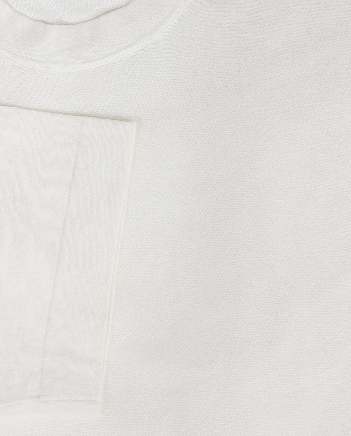 Katoen Zijde T-Shirt - Wit