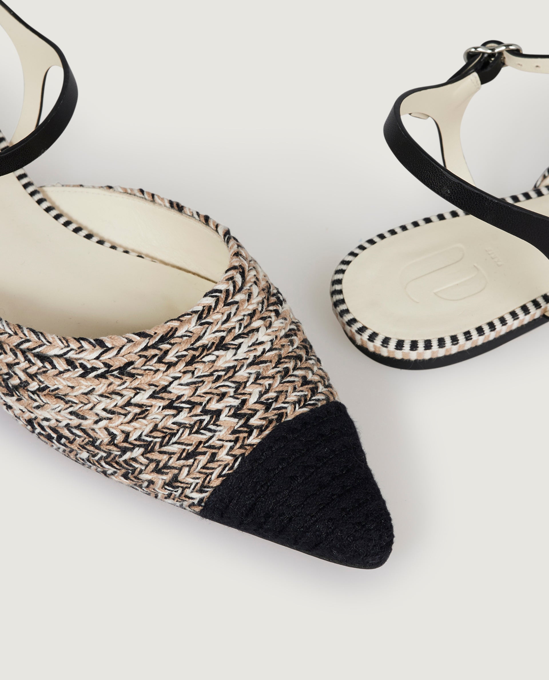 Leren sandalen met hak - Bruin