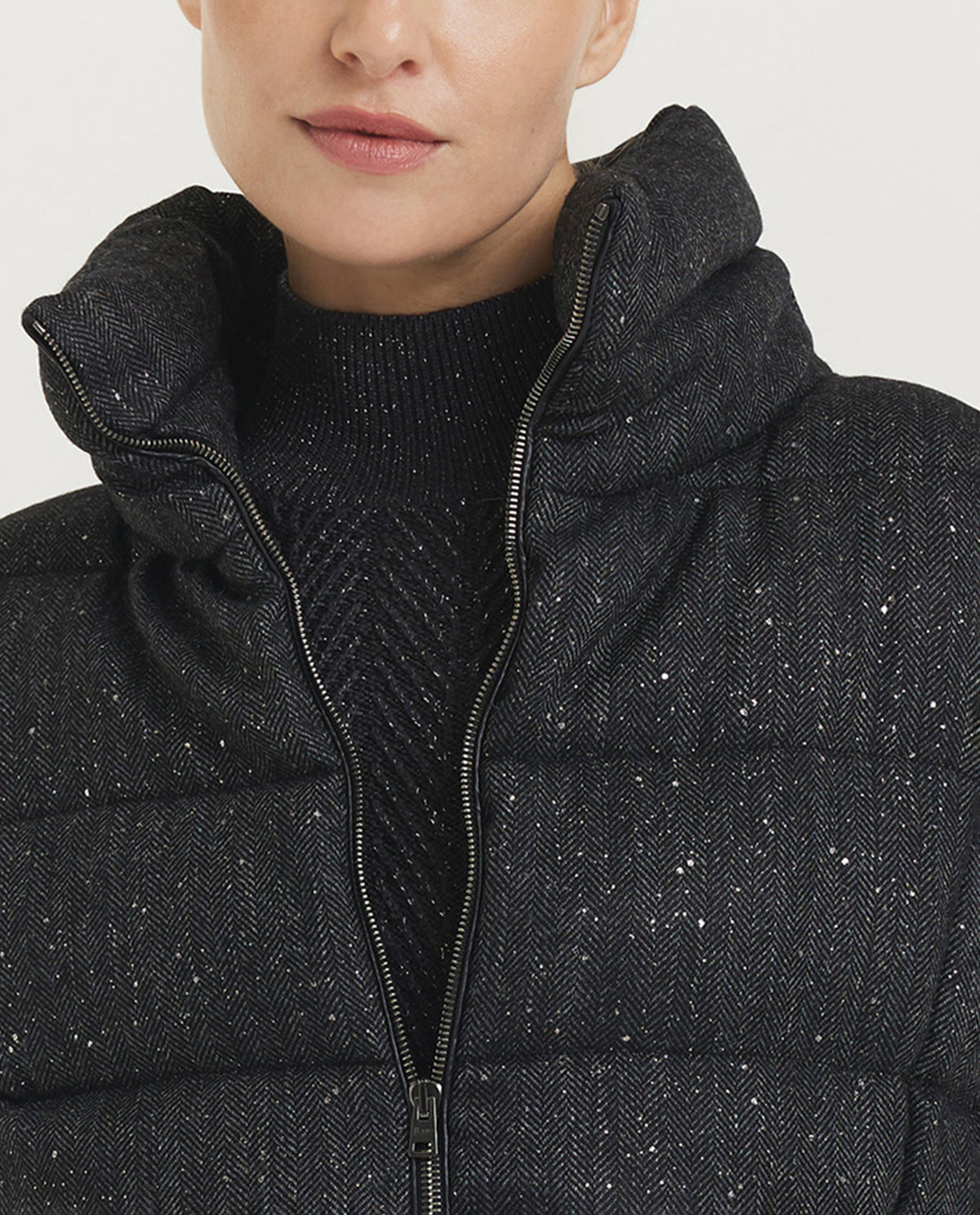 Glitter Herringbone Vest