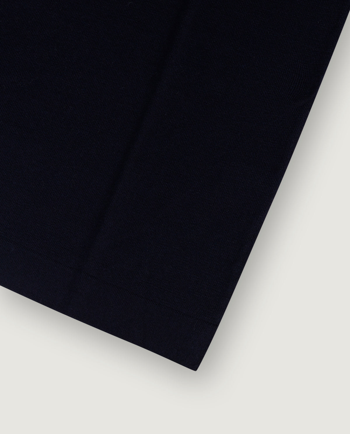 Katoen Zijde T-Shirt - Donkerblauw