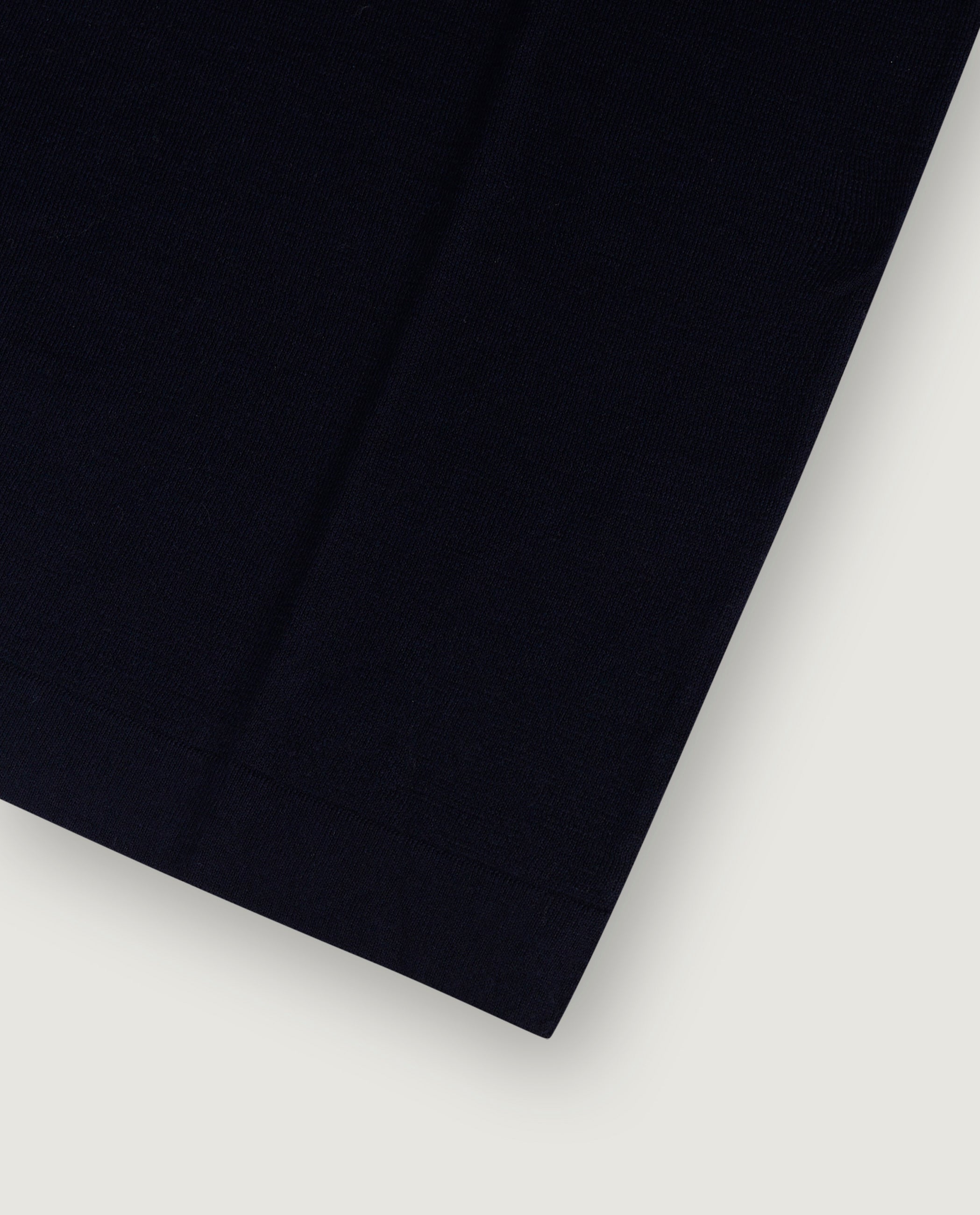 Katoen Zijde T-Shirt - Donkerblauw