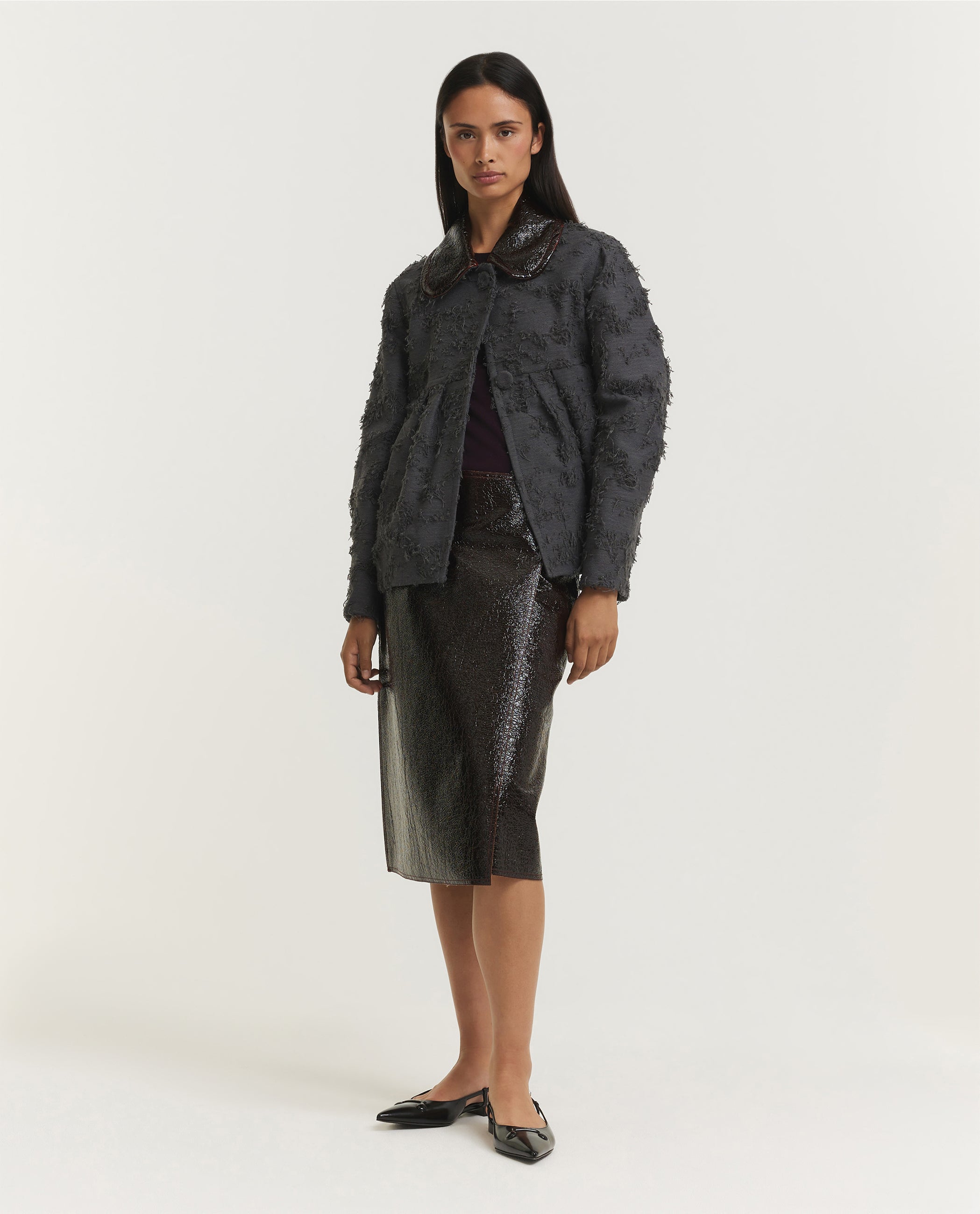 Destructed Jacquard Jacket