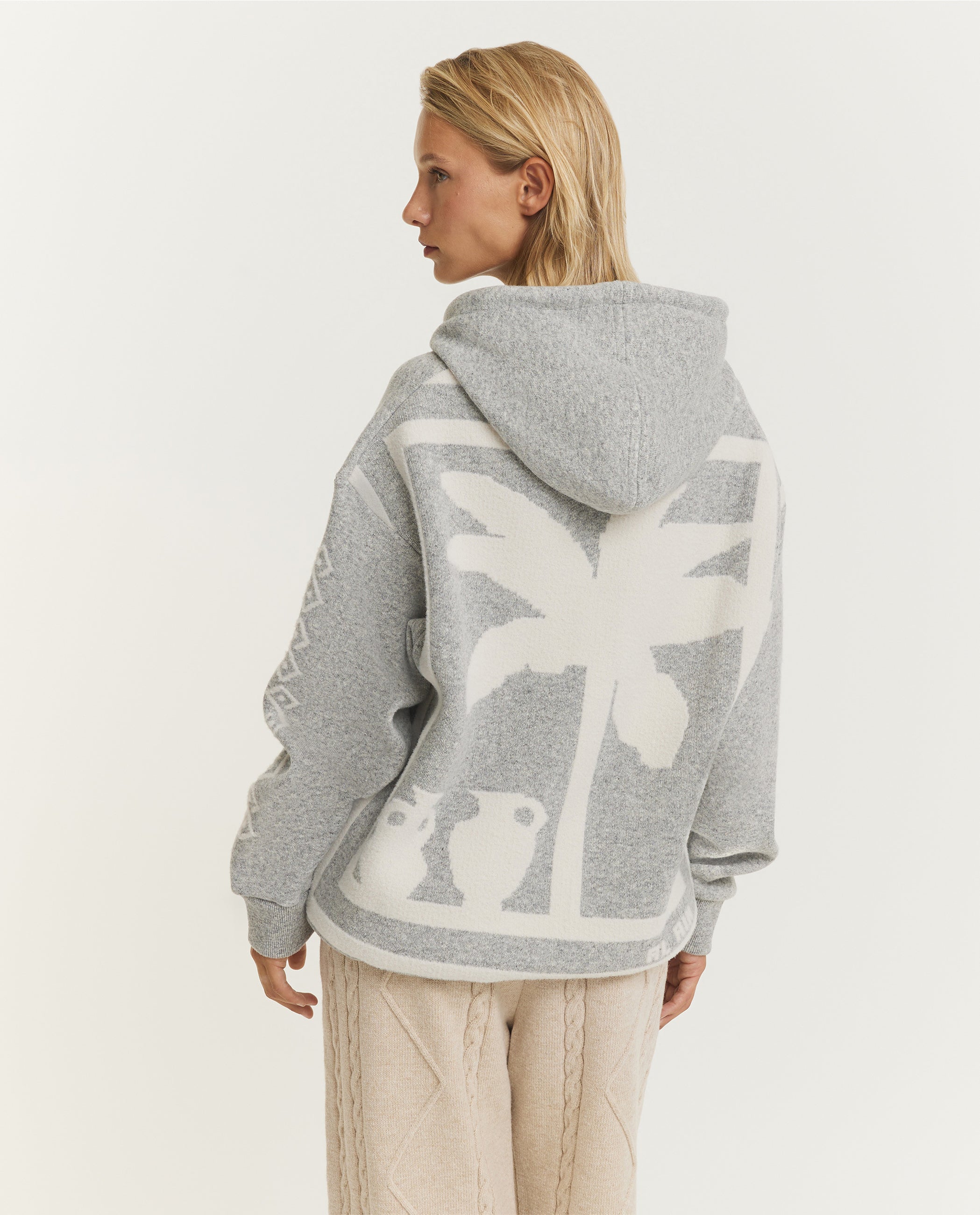 Wol Apalmier Hoodie - Lichtgrijs