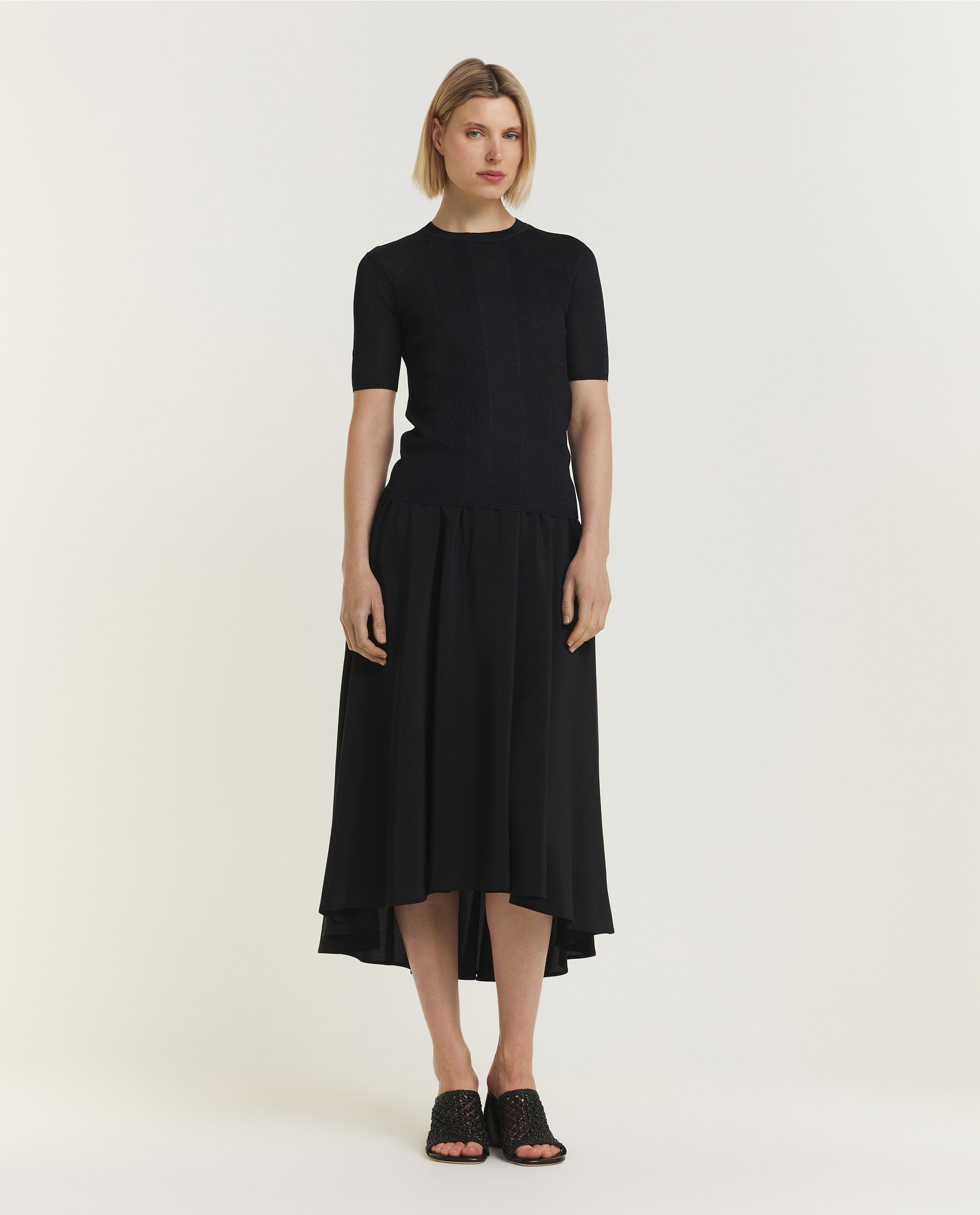 Crisp Rayon T-Shirt - Donkerblauw