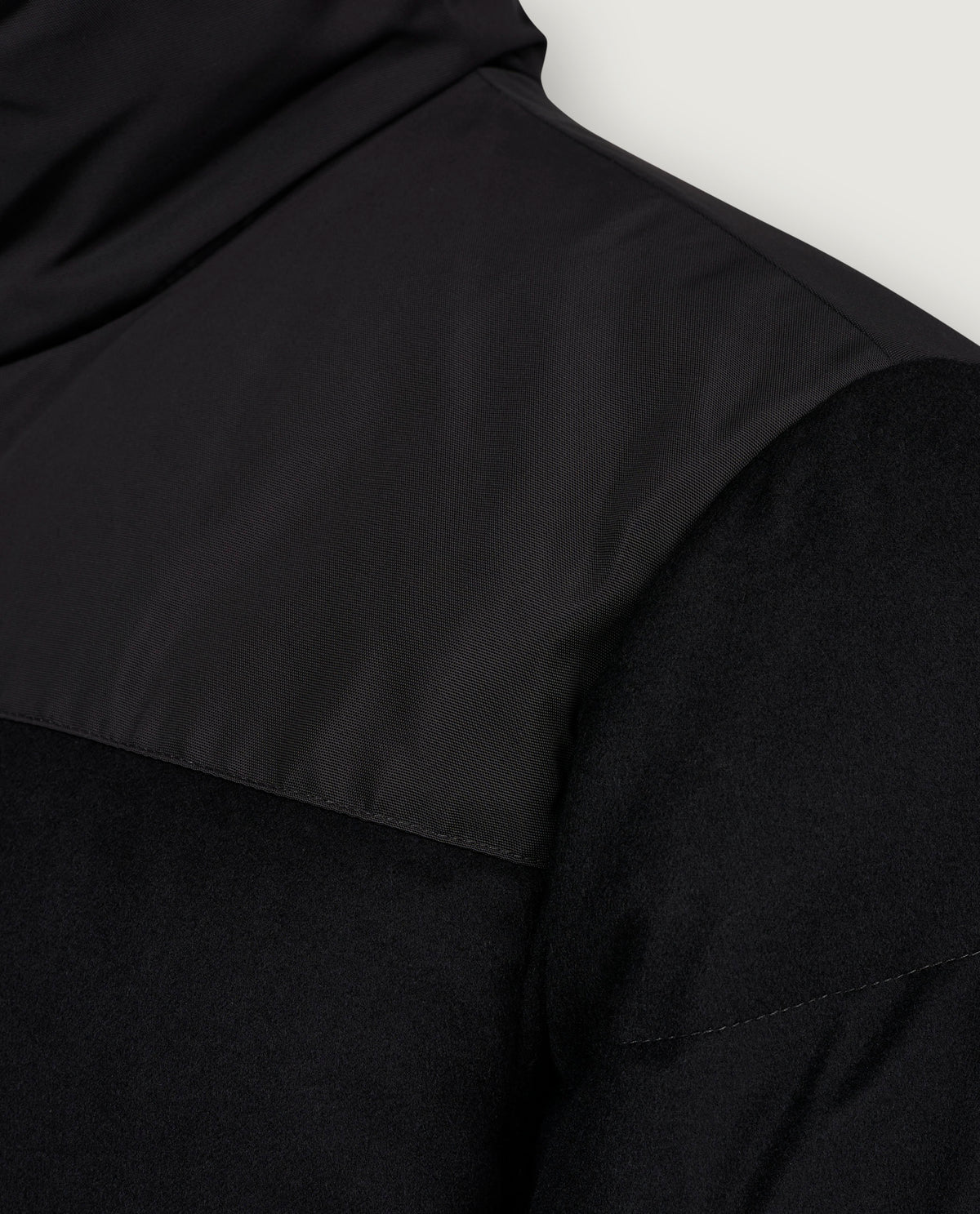 Cashmere Puffer Jas - Zwart