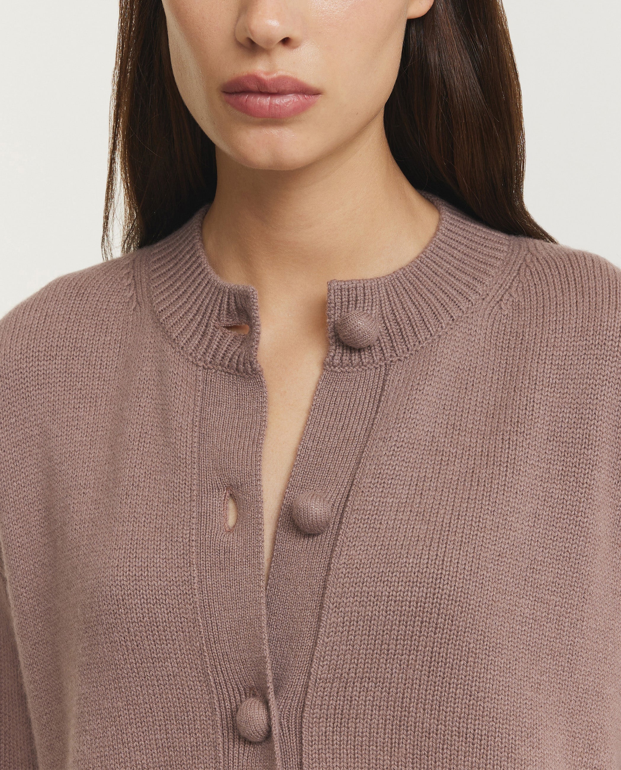 Wool Cashmere Cropped Cardigan