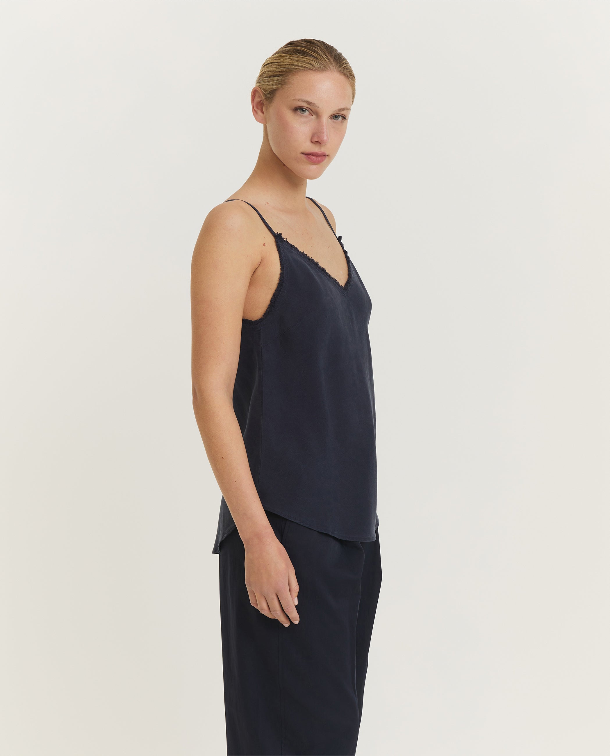 Tencel Cami Top - Donkerblauw