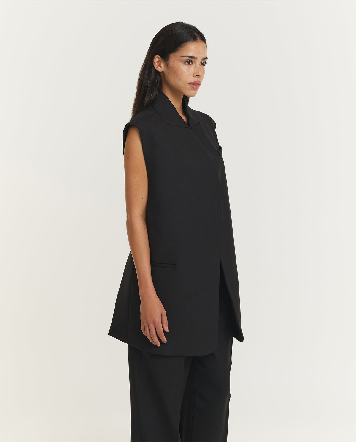 Reimagined Oversized Gilet - Zwart