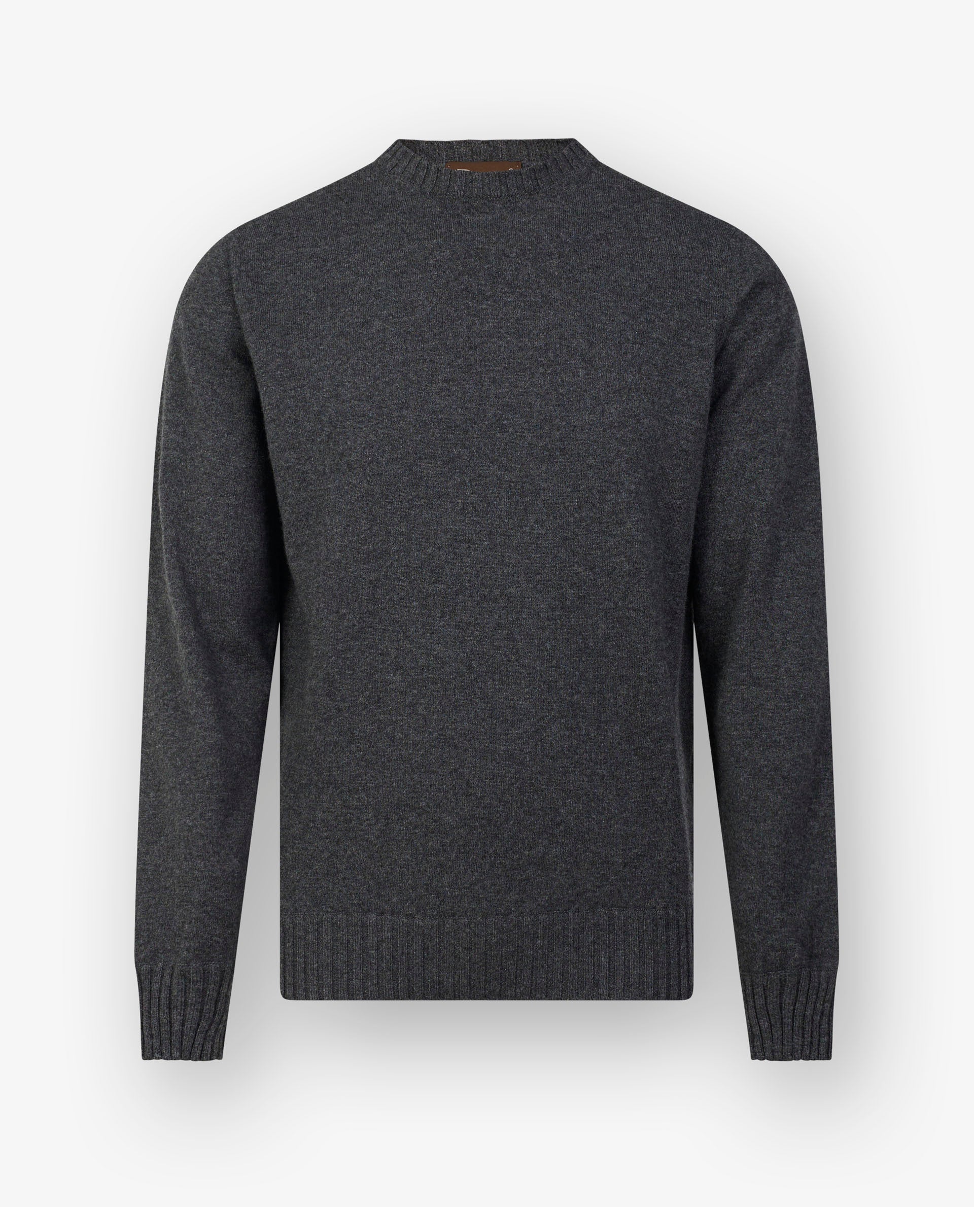 Cashmere Ronde Hals Trui - Donkergrijs