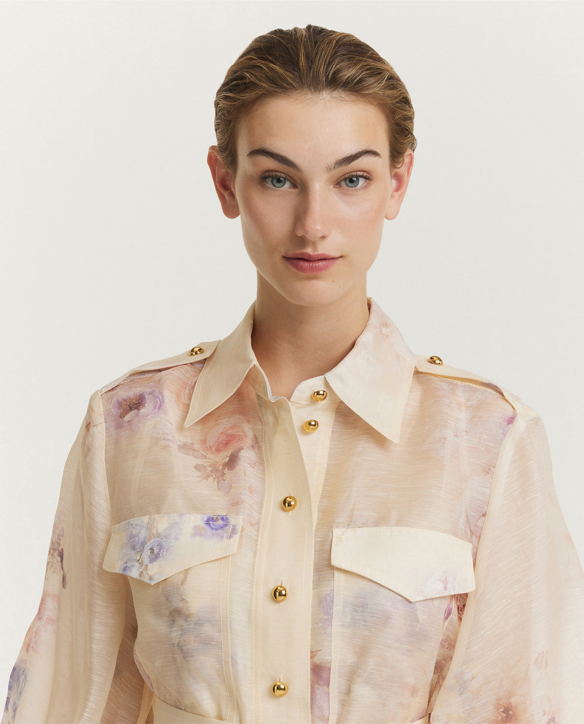 Hypnotic Utility Mini Jurk - Ecru