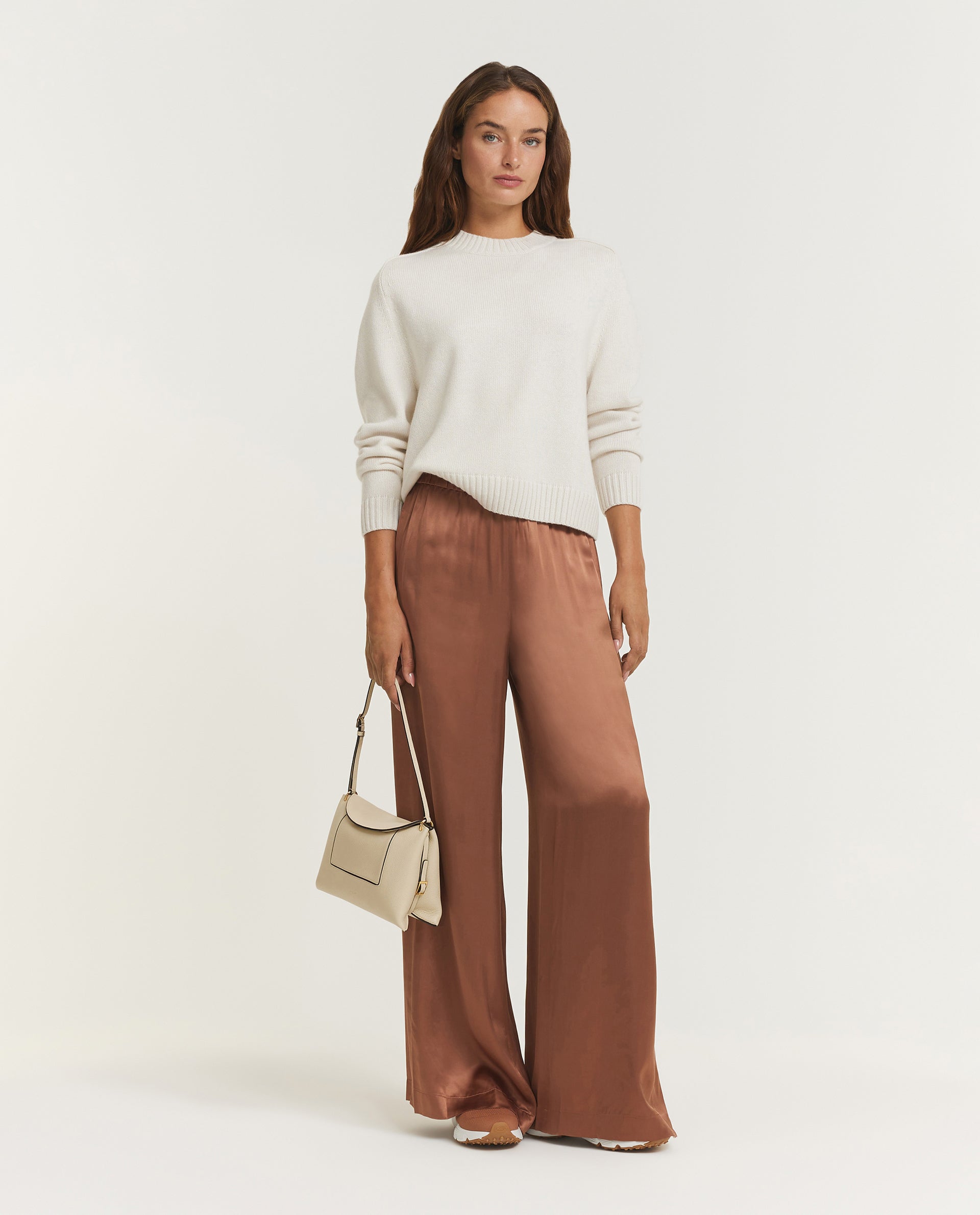 Cashmere Saddle Trui - Ecru