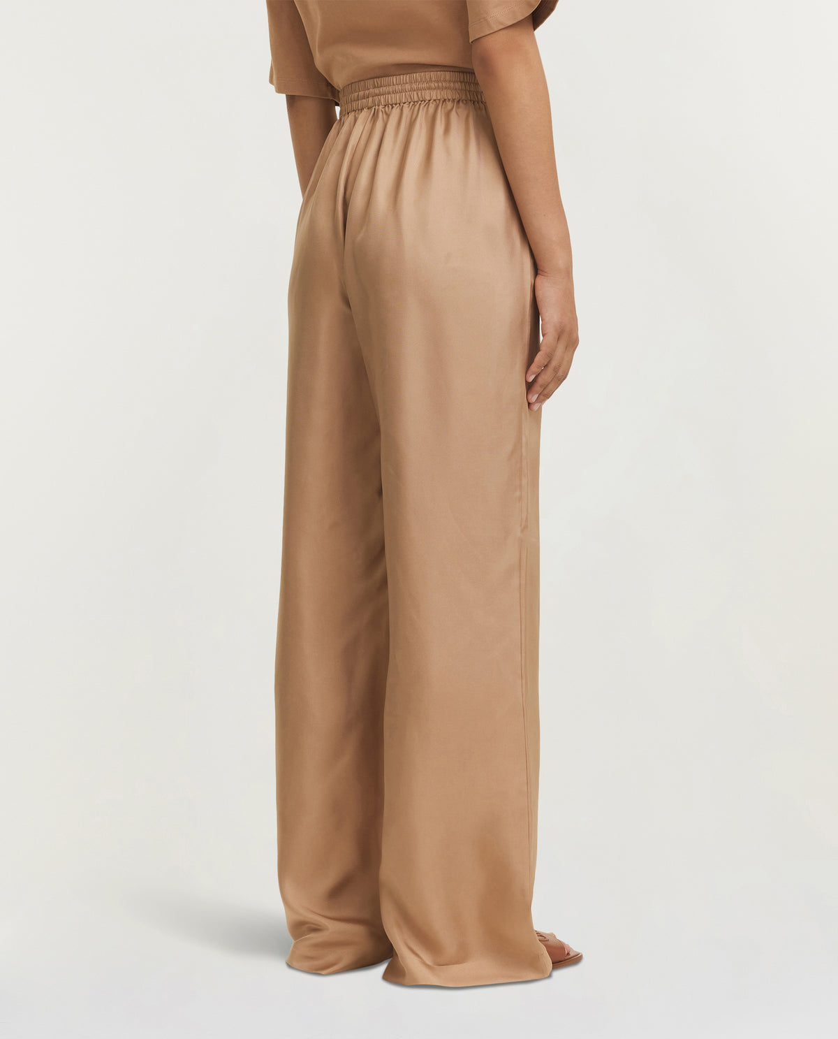 Zijden Wijde Broek - Lichtbruin