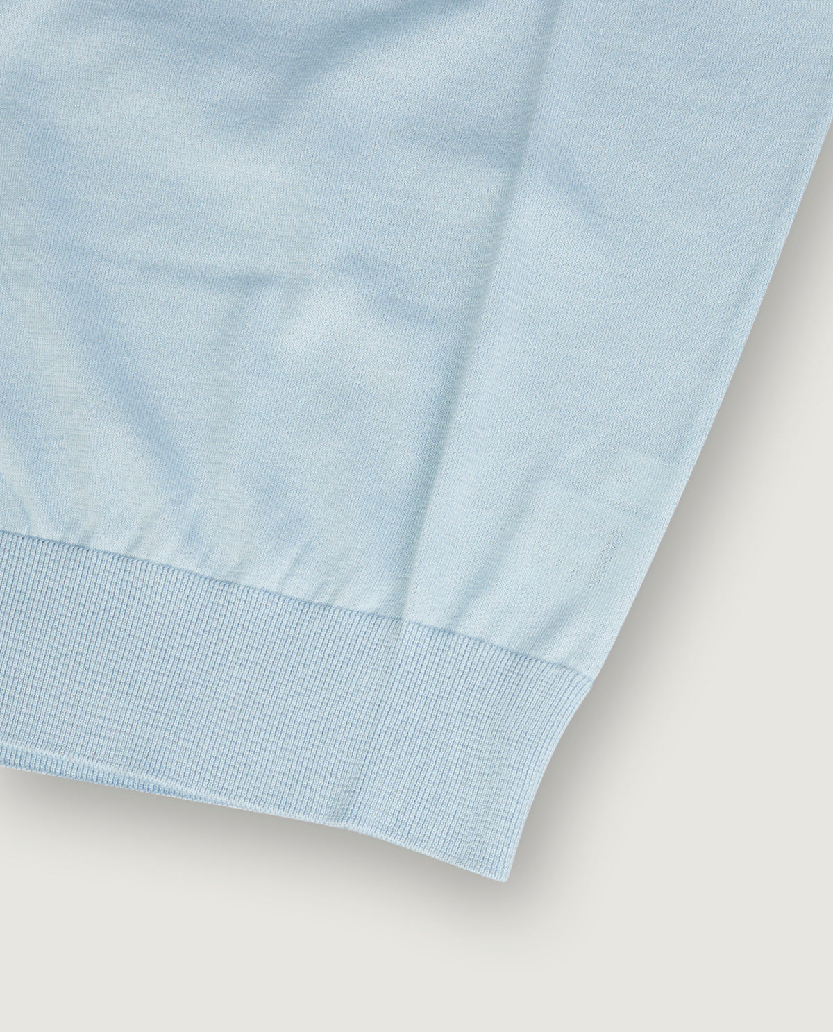 Katoen Cashmere T-Shirt - Lichtblauw