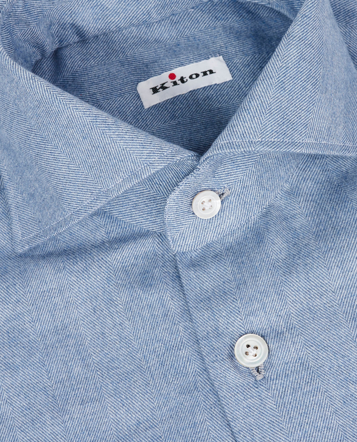 Flannel Visgraat Shirt - Lichtblauw