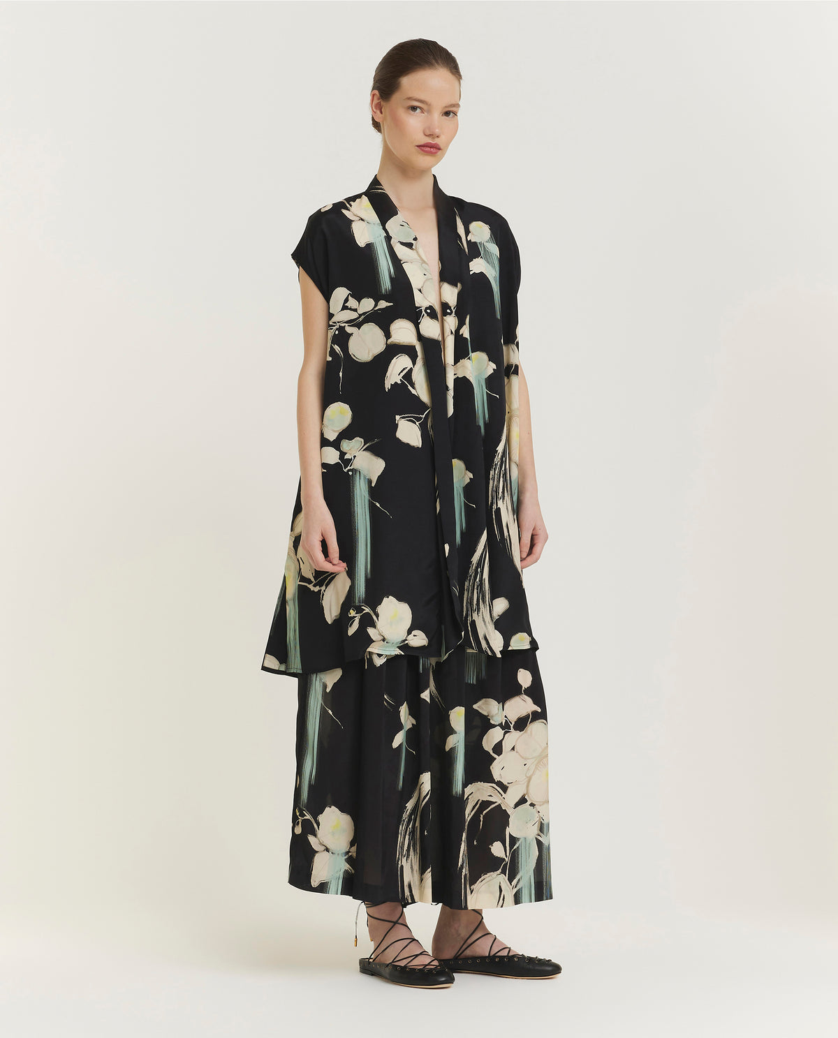 Wide Floral Trousers