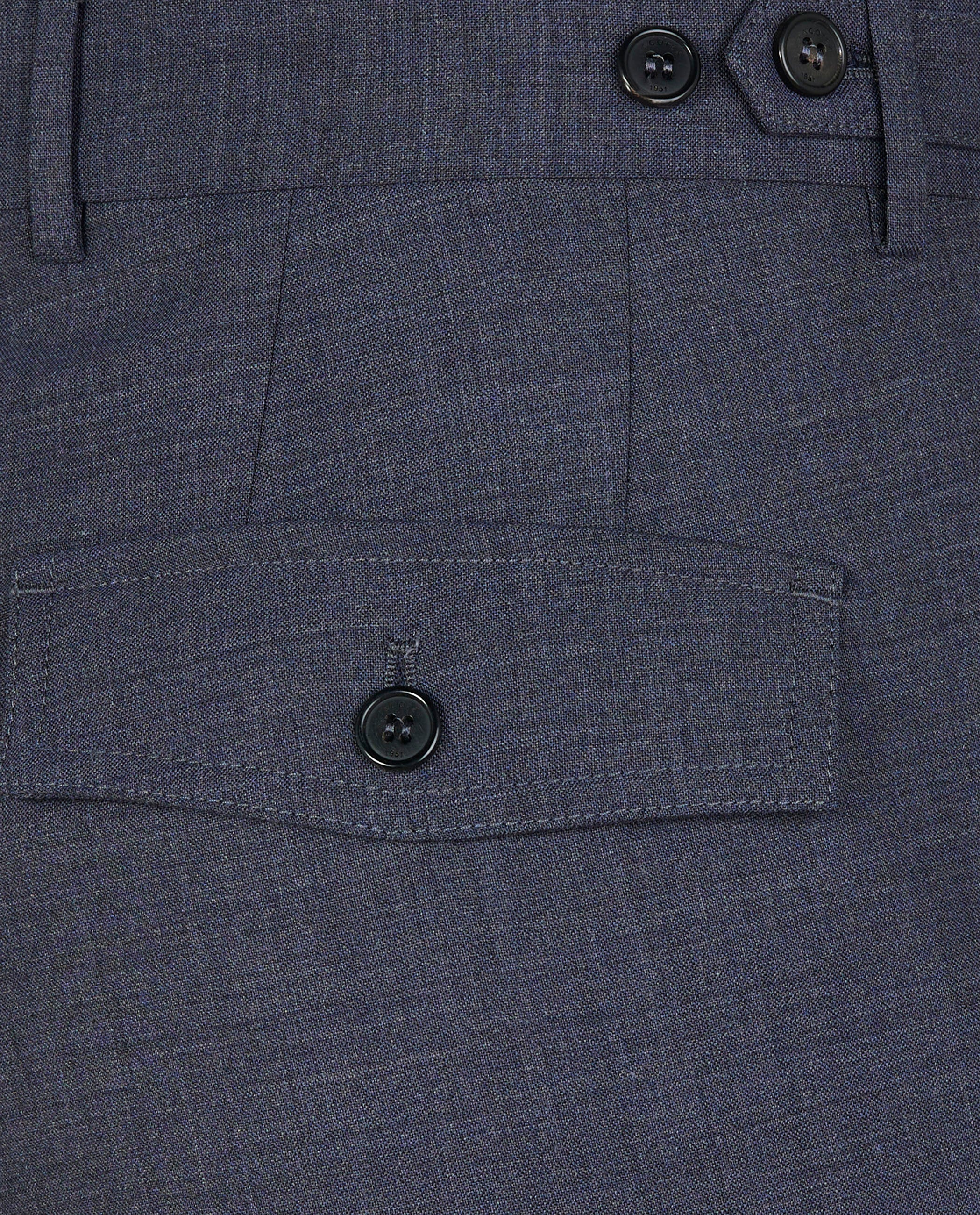 Tropical Wollen Cargo Broek - Donkerblauw