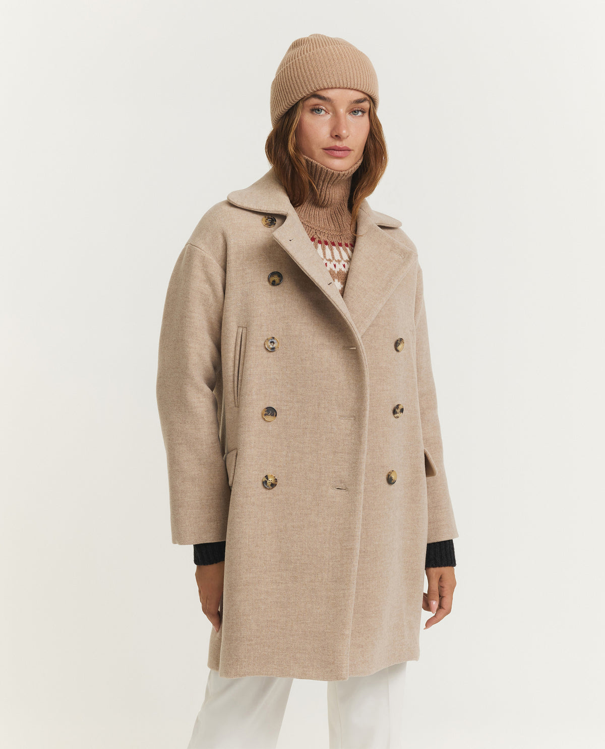 Double-Breasted Wool Coat