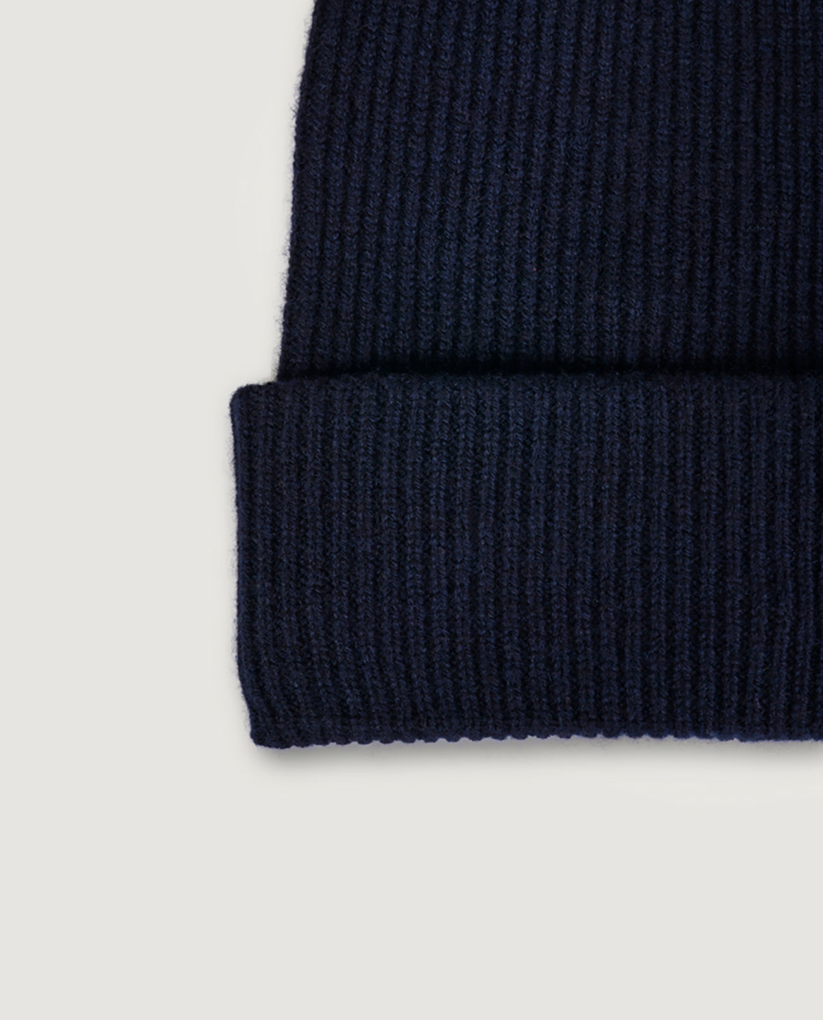 Wol Cashmere Muts - Donkerblauw