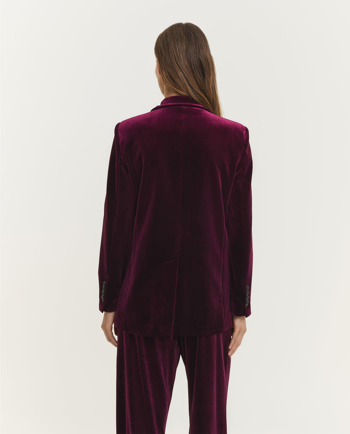 Fluwelen Double-Breasted Jasje - Rood