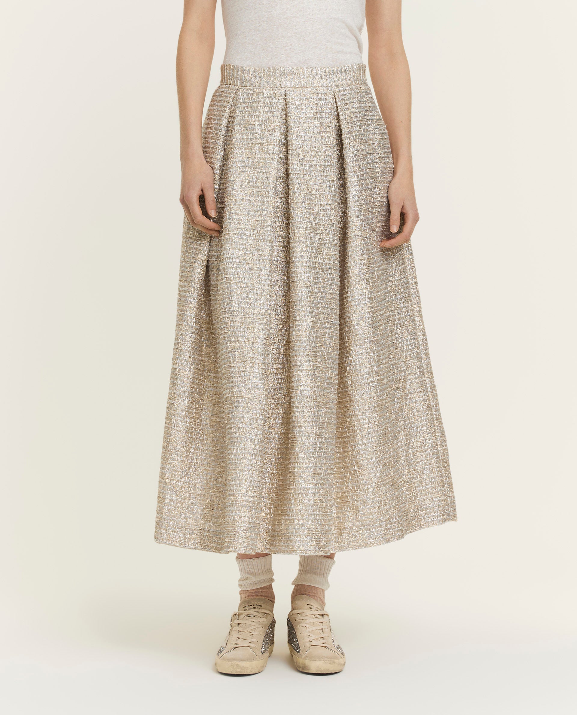 A-line midi skirt