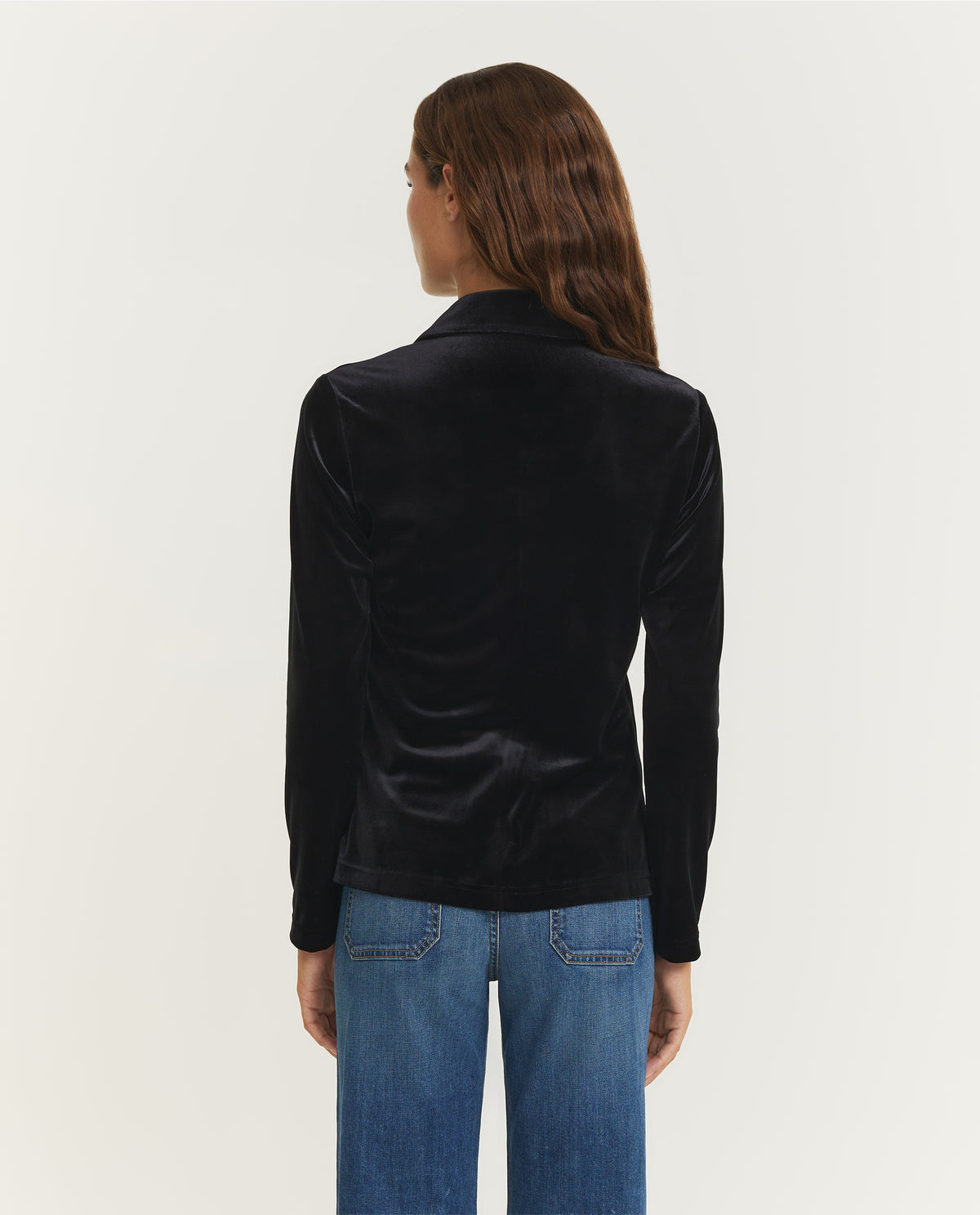 Fluwelen Blouse - Zwart