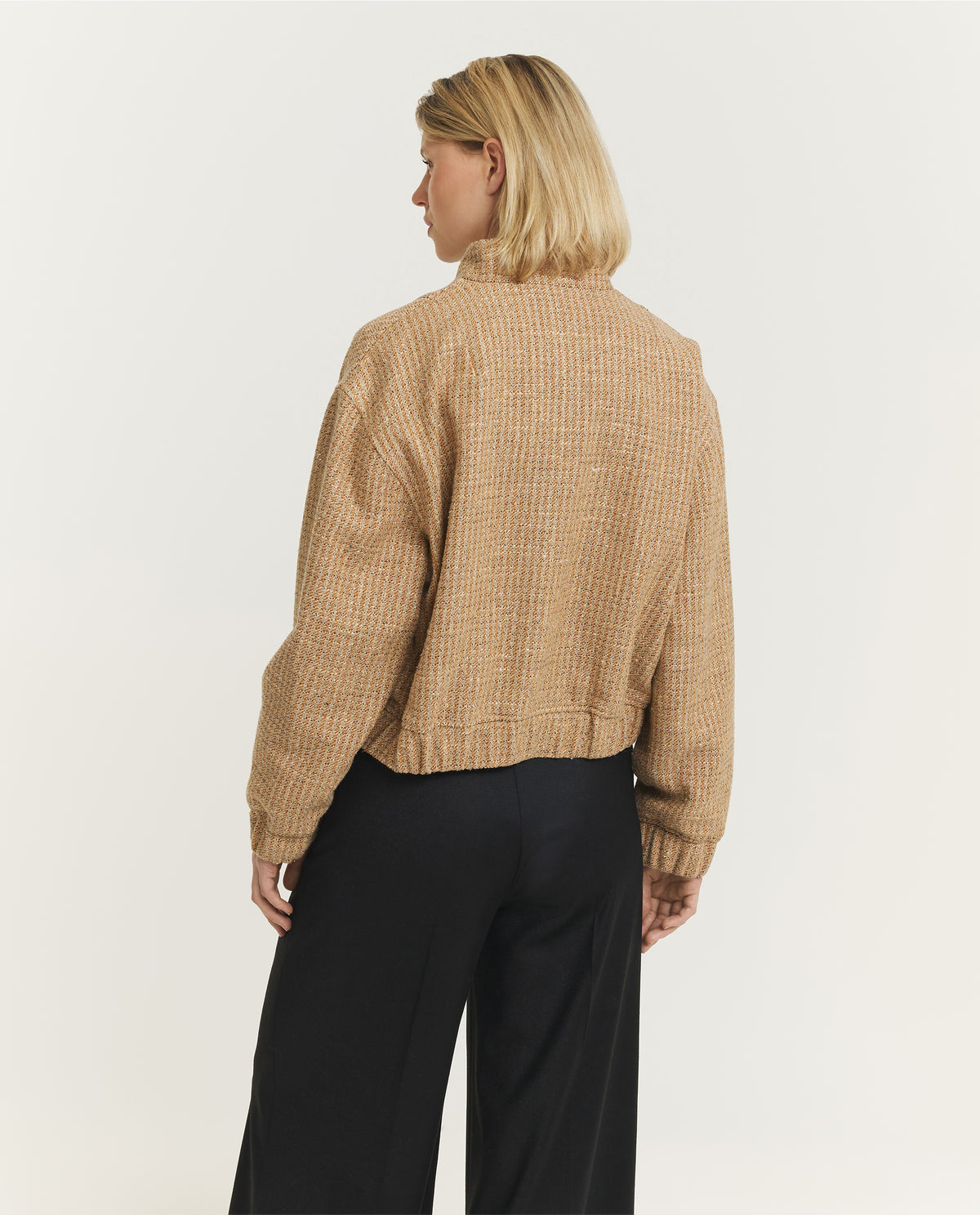 Wool Silk Bomber Jacket