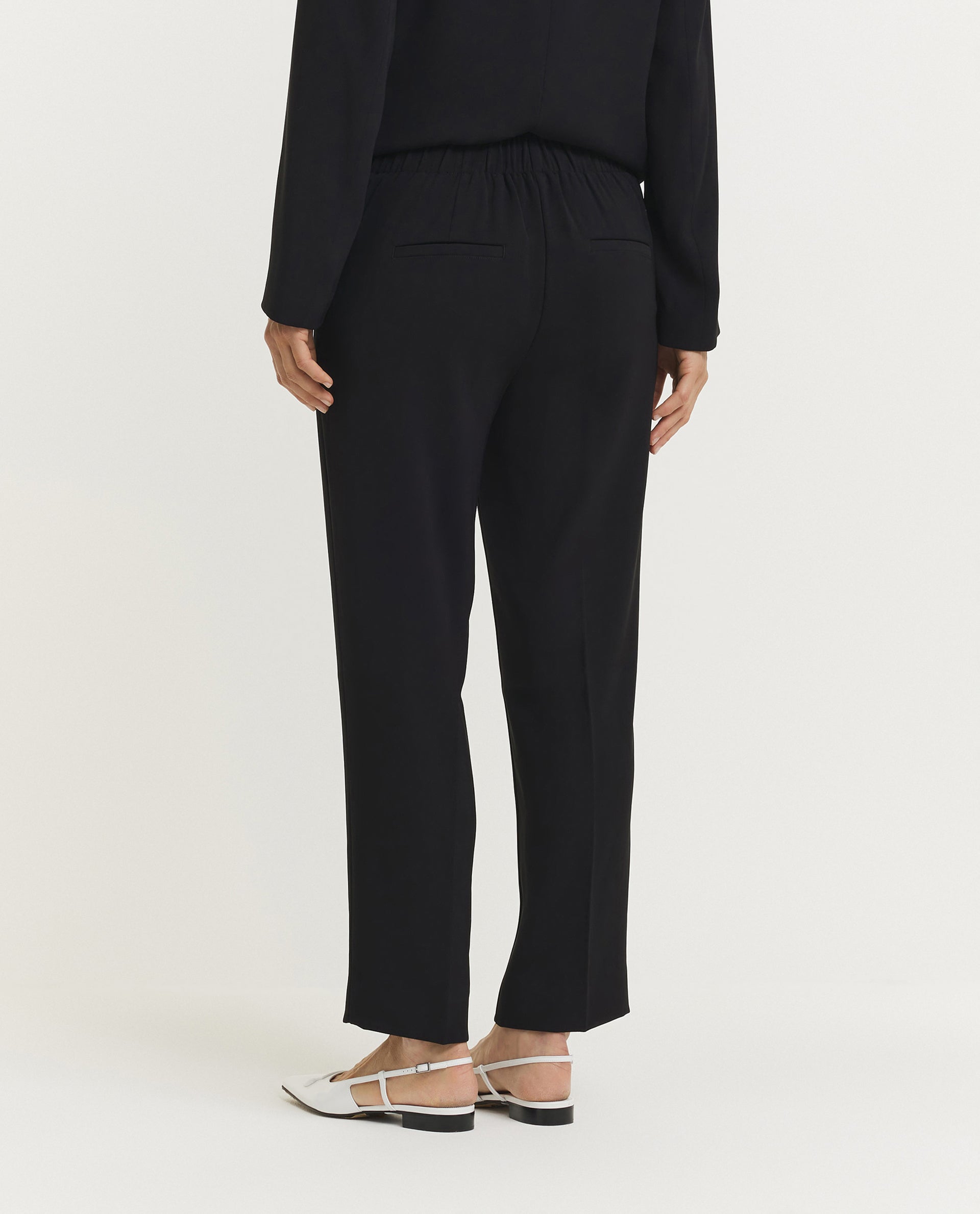 Mid-Rise Tapered Pantalon - Zwart