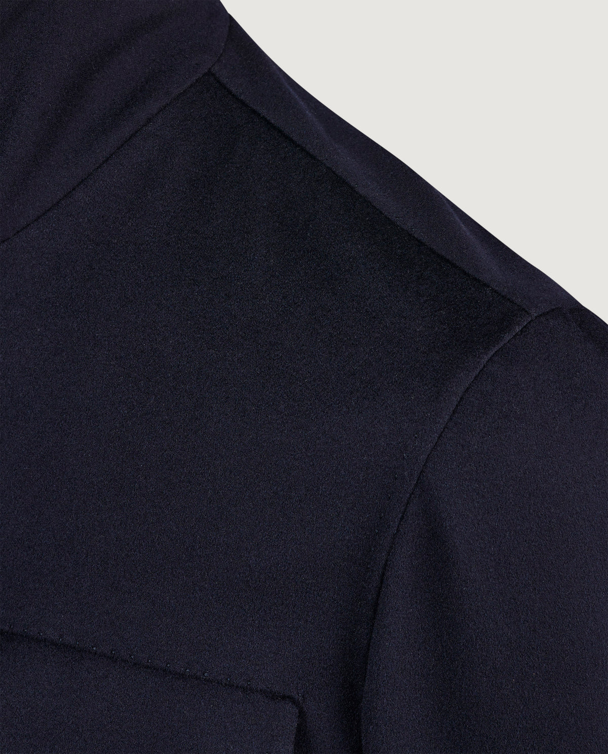 Handgemaakte Cashmere Fieldjacket - Donkerblauw