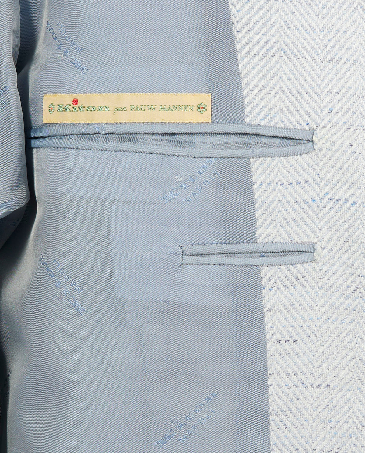 Visgraat Jasje - Lichtblauw