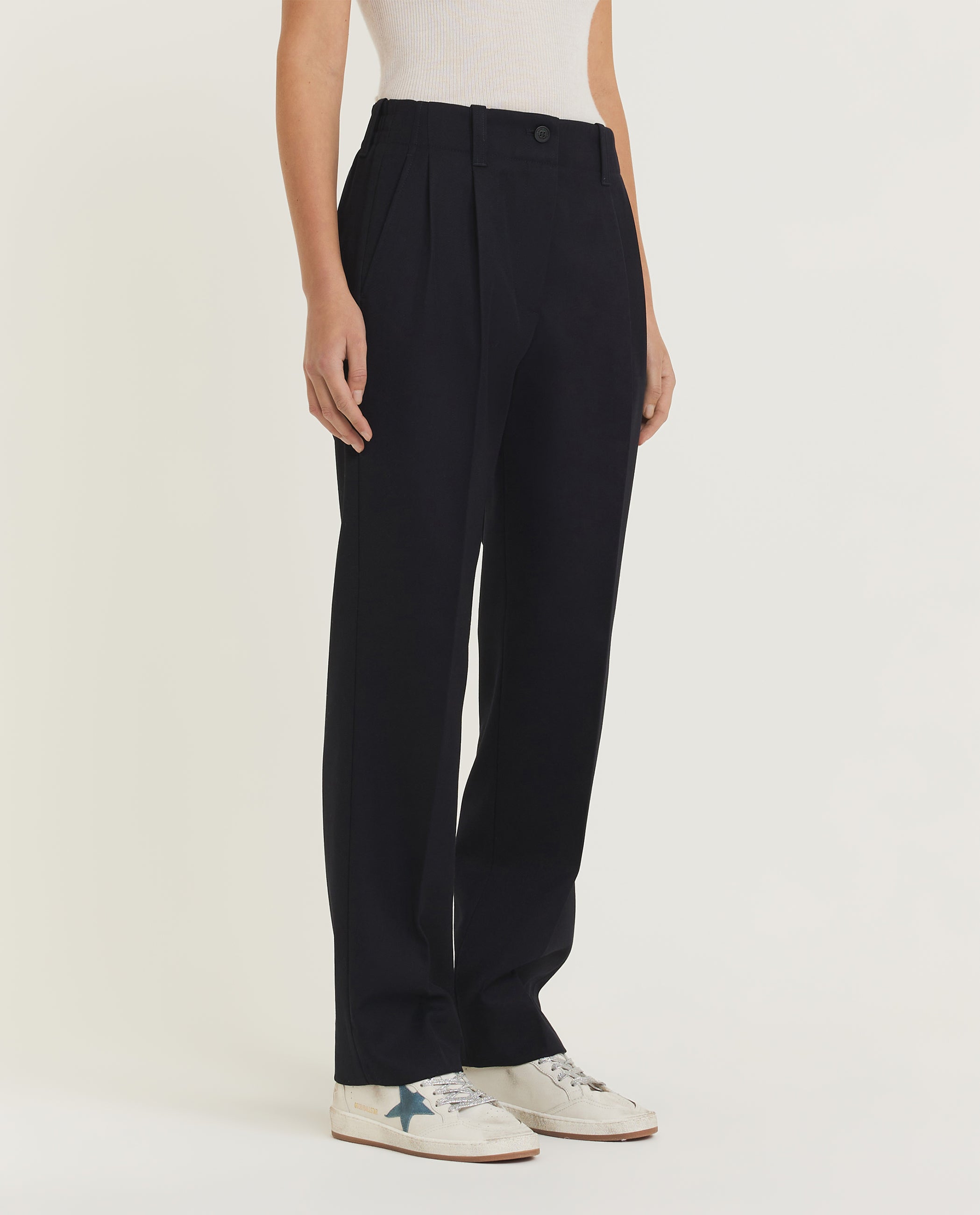 Wool blend trousers