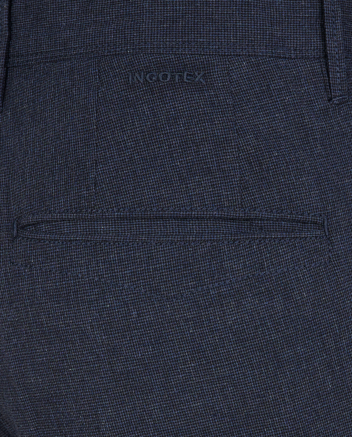 Mini Patroon Katoenen Broek - Donkerblauw