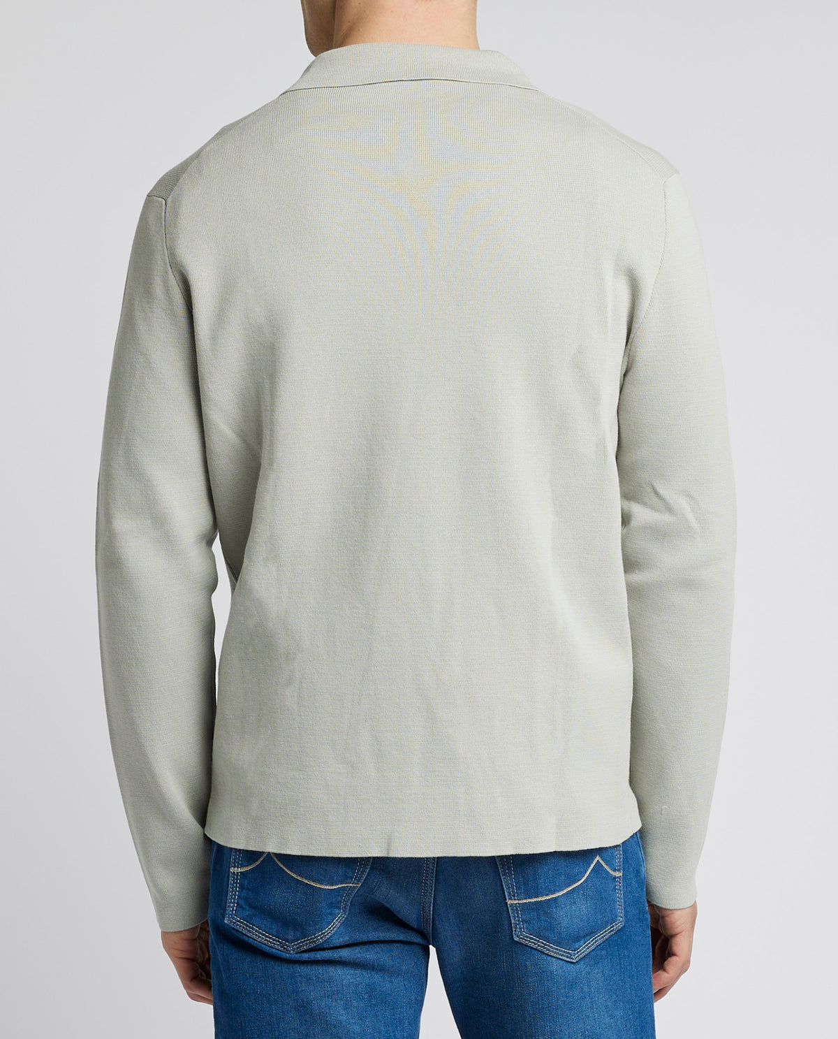 Crepe Shirtjasje - Lichtgrijs