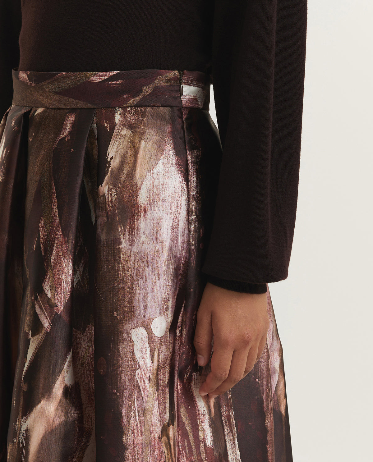 Volumineuze Midi Rok - Rood