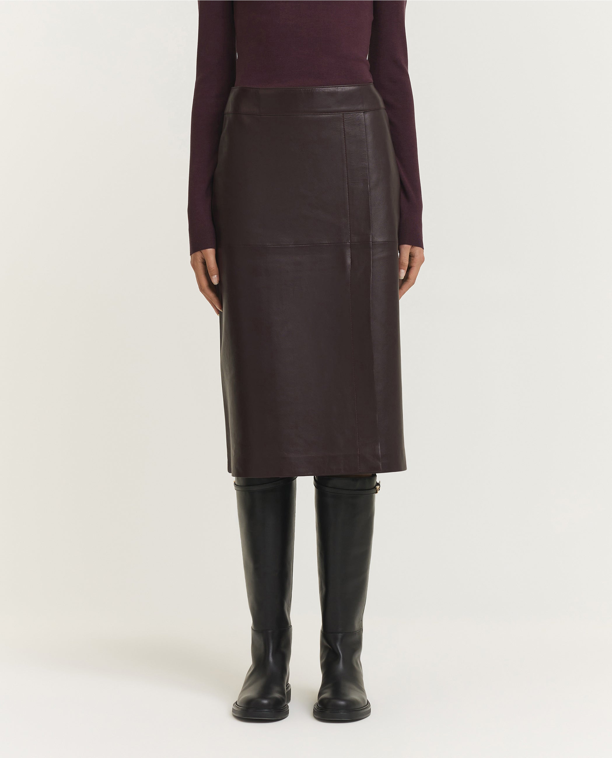 Sèvres Nappa Leather Skirt