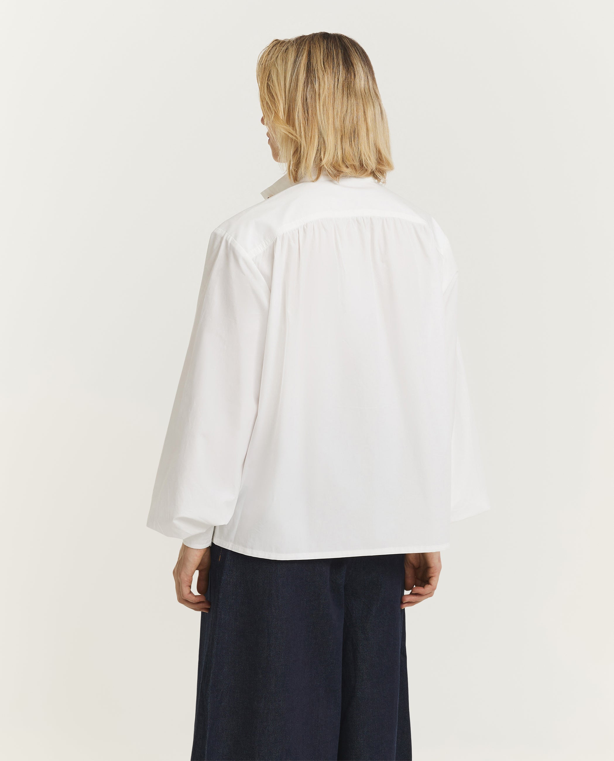 Utility Billow Blouse - Wit