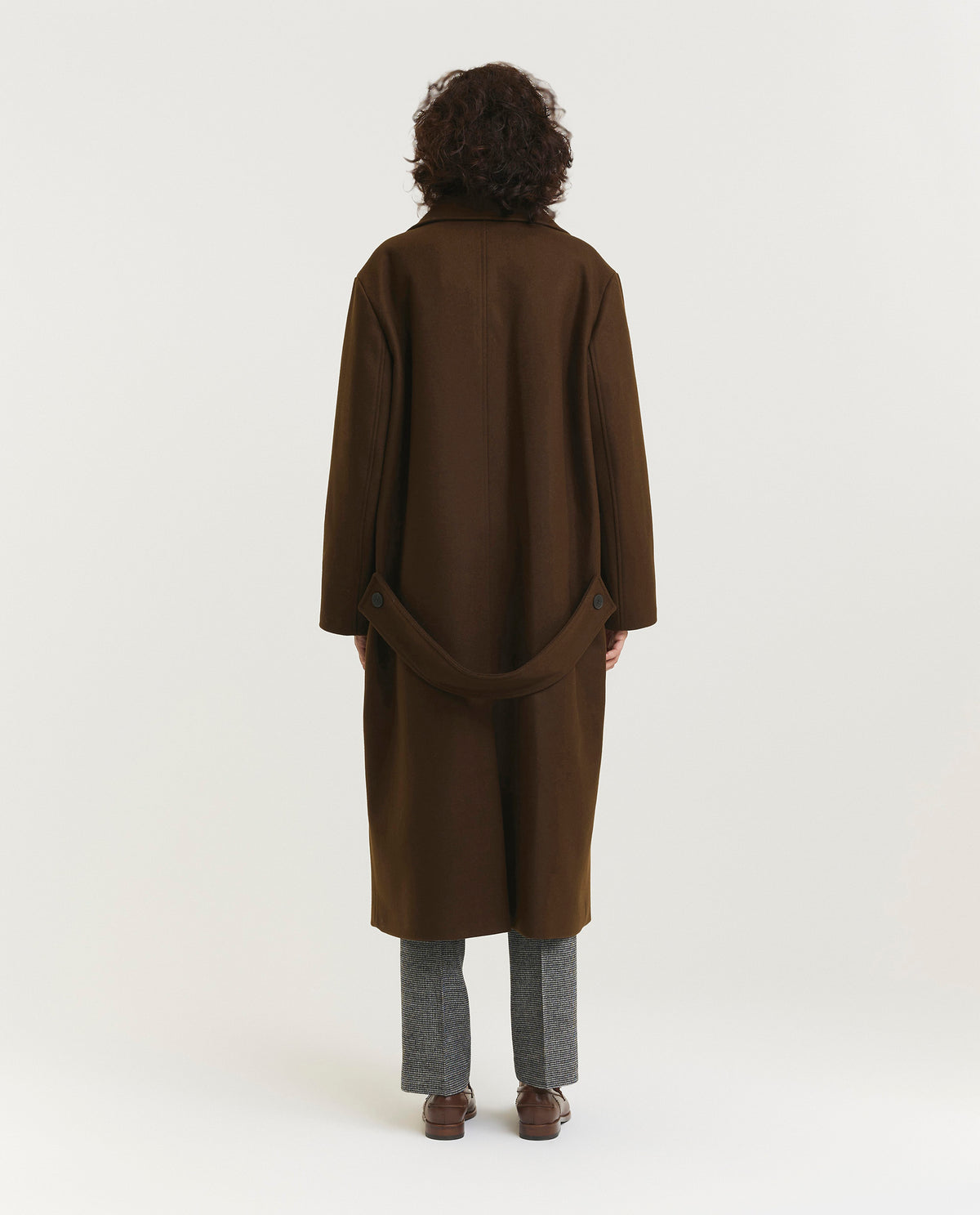 Oversized double-breasted coat