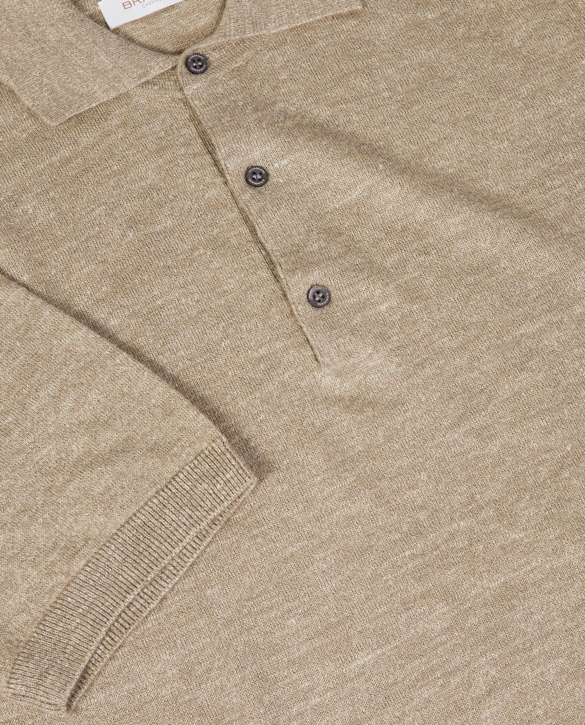 Cashmere Mix Polo - Lichtbruin