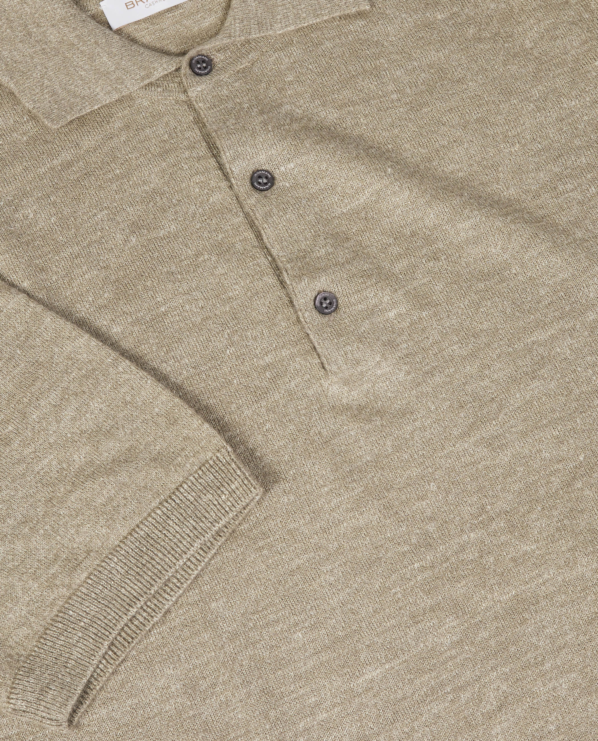 Cashmere Mix Polo - Lichtbruin