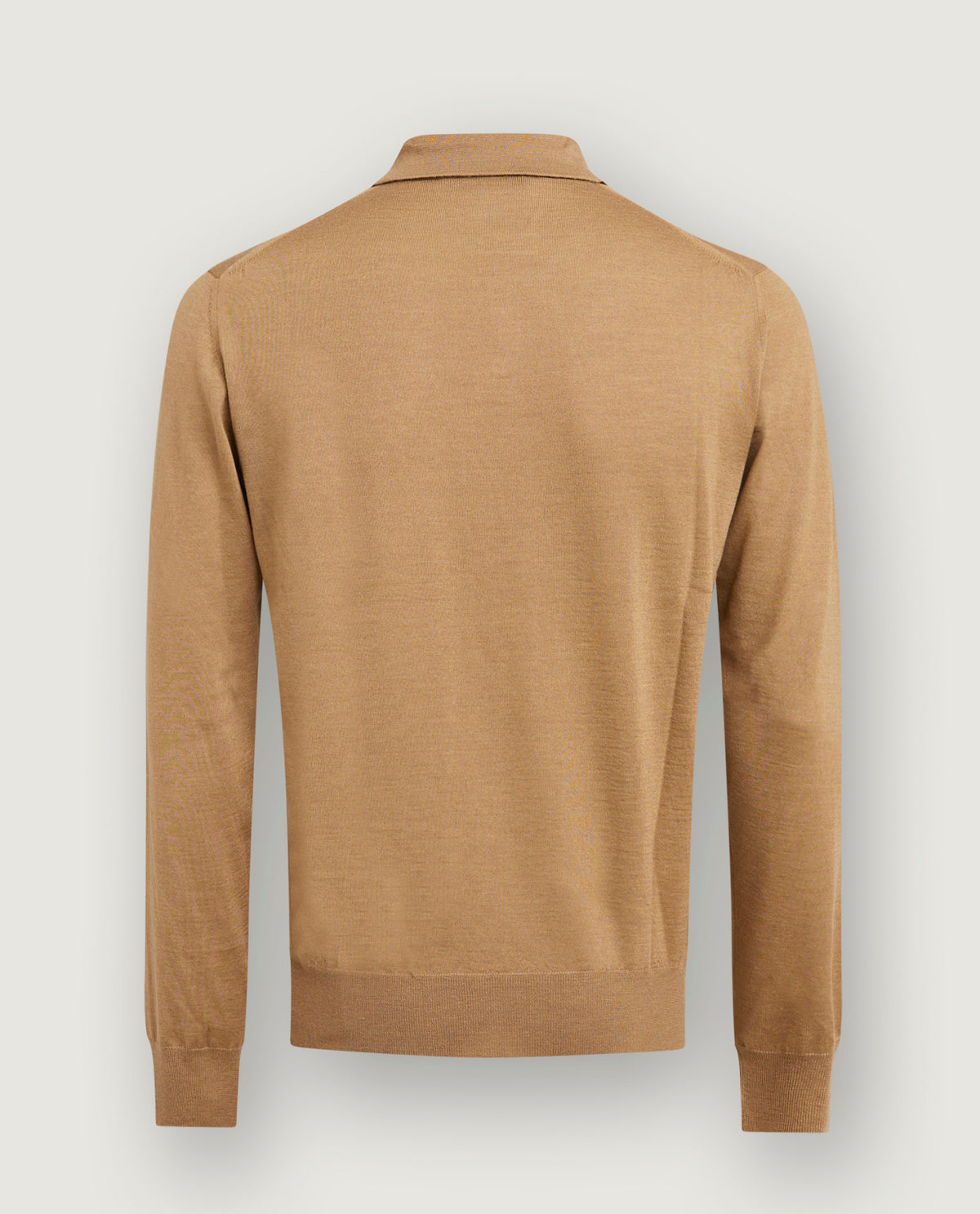 Cashmere Zijden Poloshirt - Lichtbruin